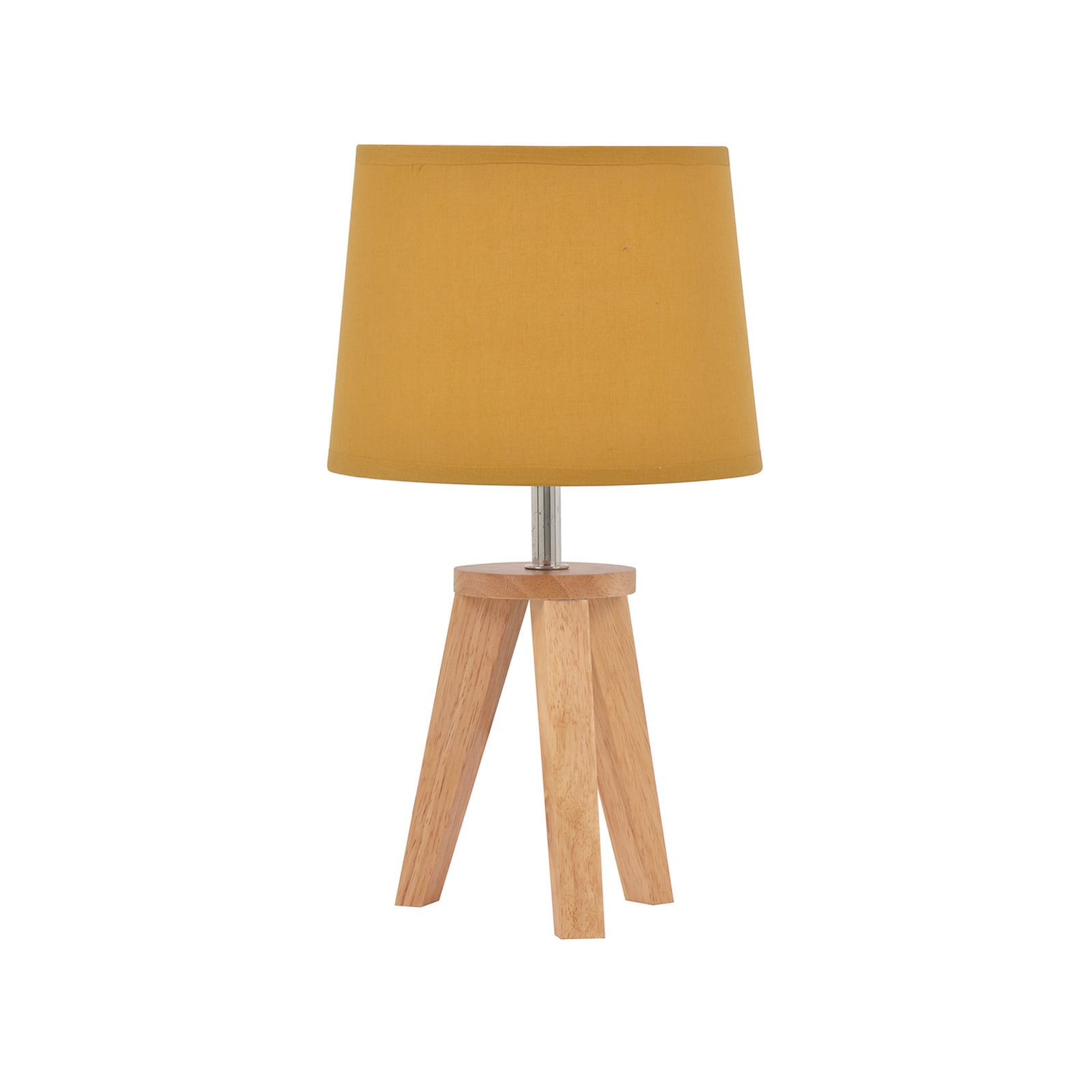 Lampada da tavolo Yoga giallo senape/legno chiaro, altezza 34 cm - COREP SAS