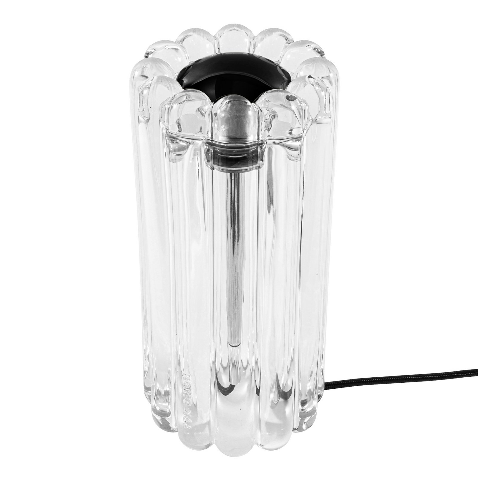 Tom Dixon LED настолна лампа Press, прозрачна, 24 см, стъкло