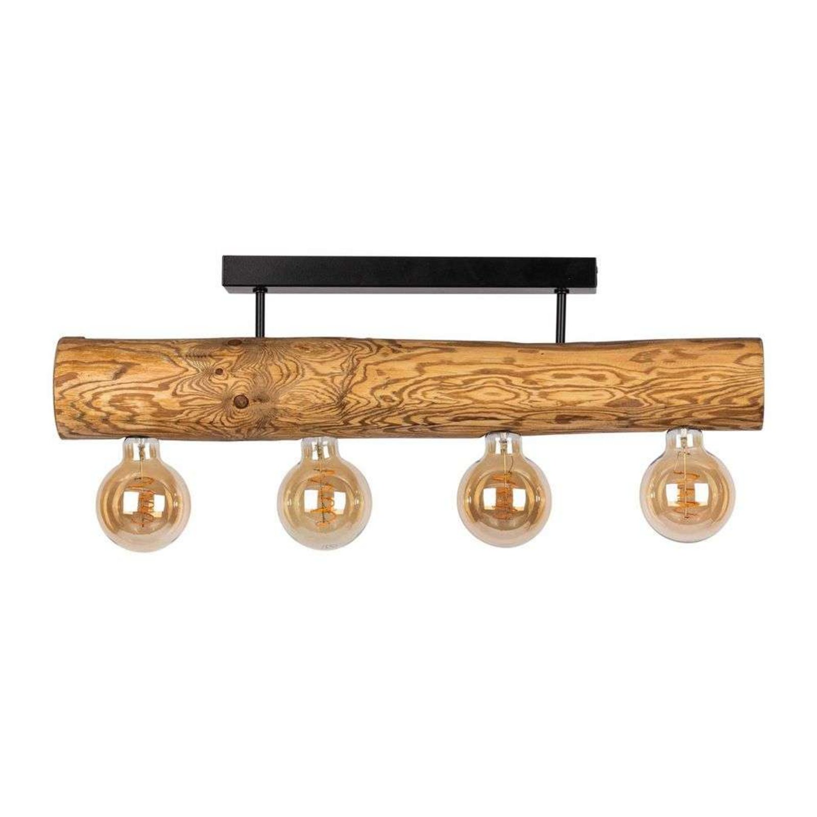 Beam 4 Ceiling Lamp Light Pine Wood - Envostar