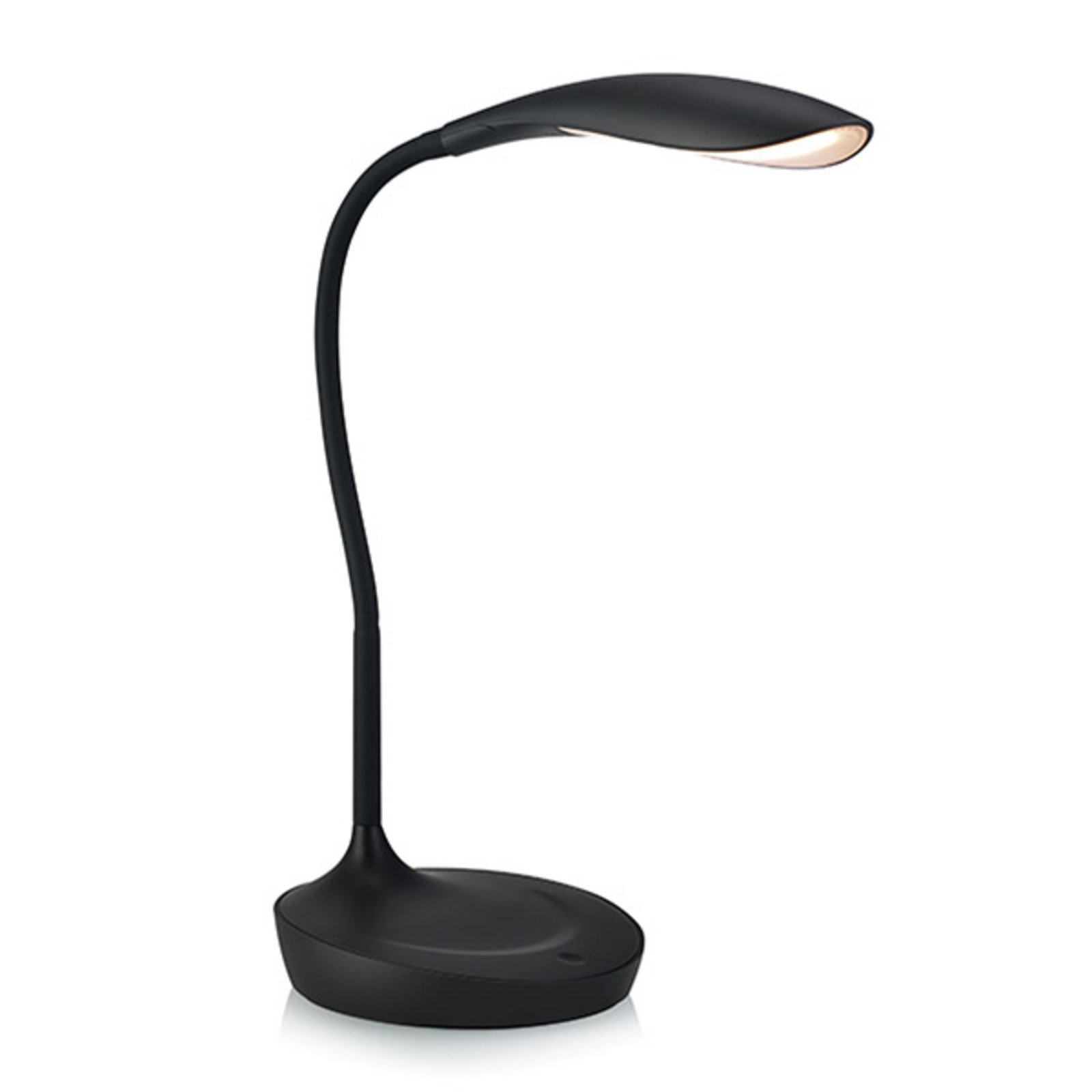 Lámpara de mesa LED Swan, negro