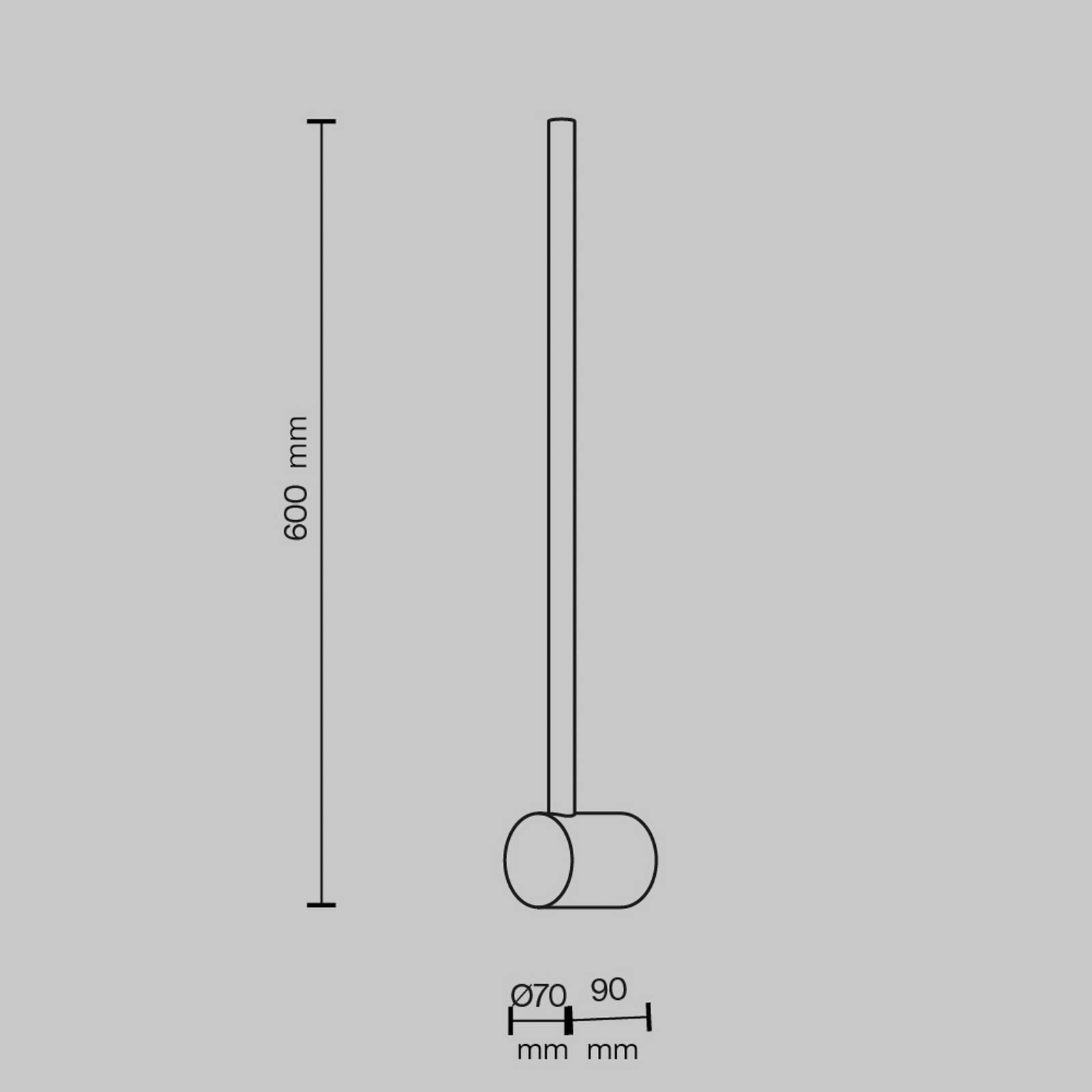 Applique murale LED Maytoni Light stick, laiton, hauteur 60 cm