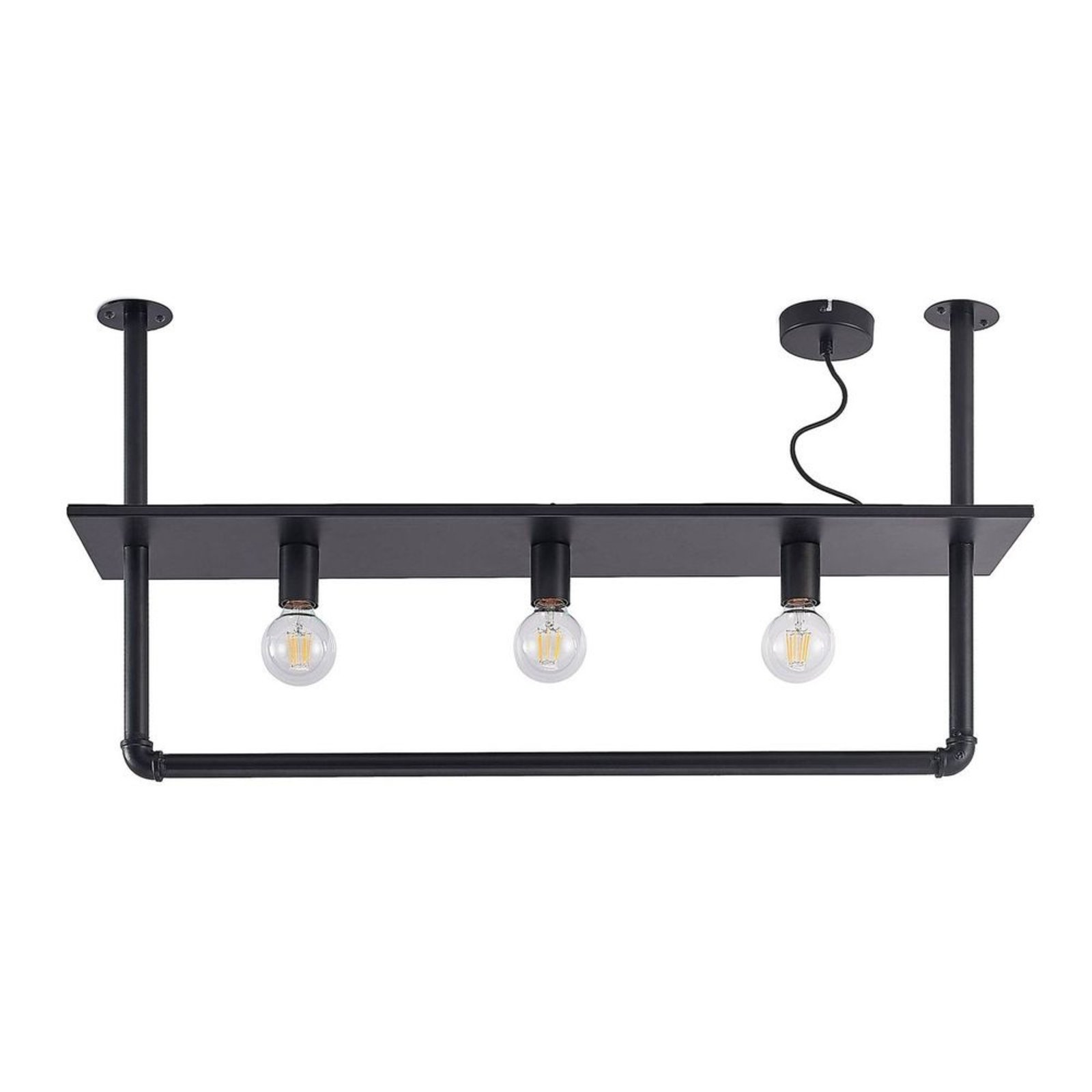 Kirista 3 Stropné Lampa Black - Lindby