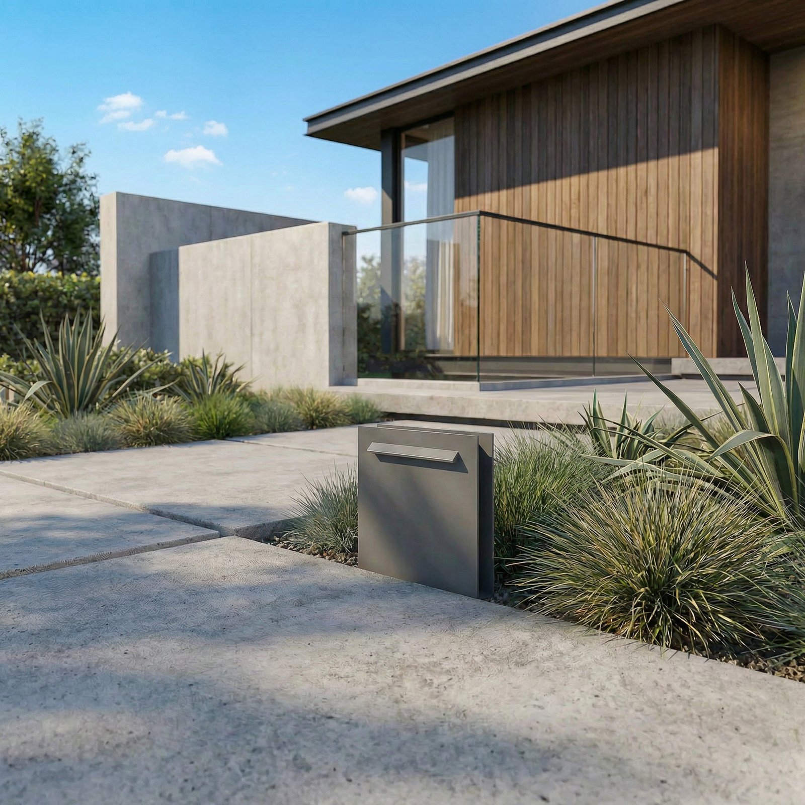 Lucande LED-sokkellampe Joril, antracit, CCT, 23 cm, IP65