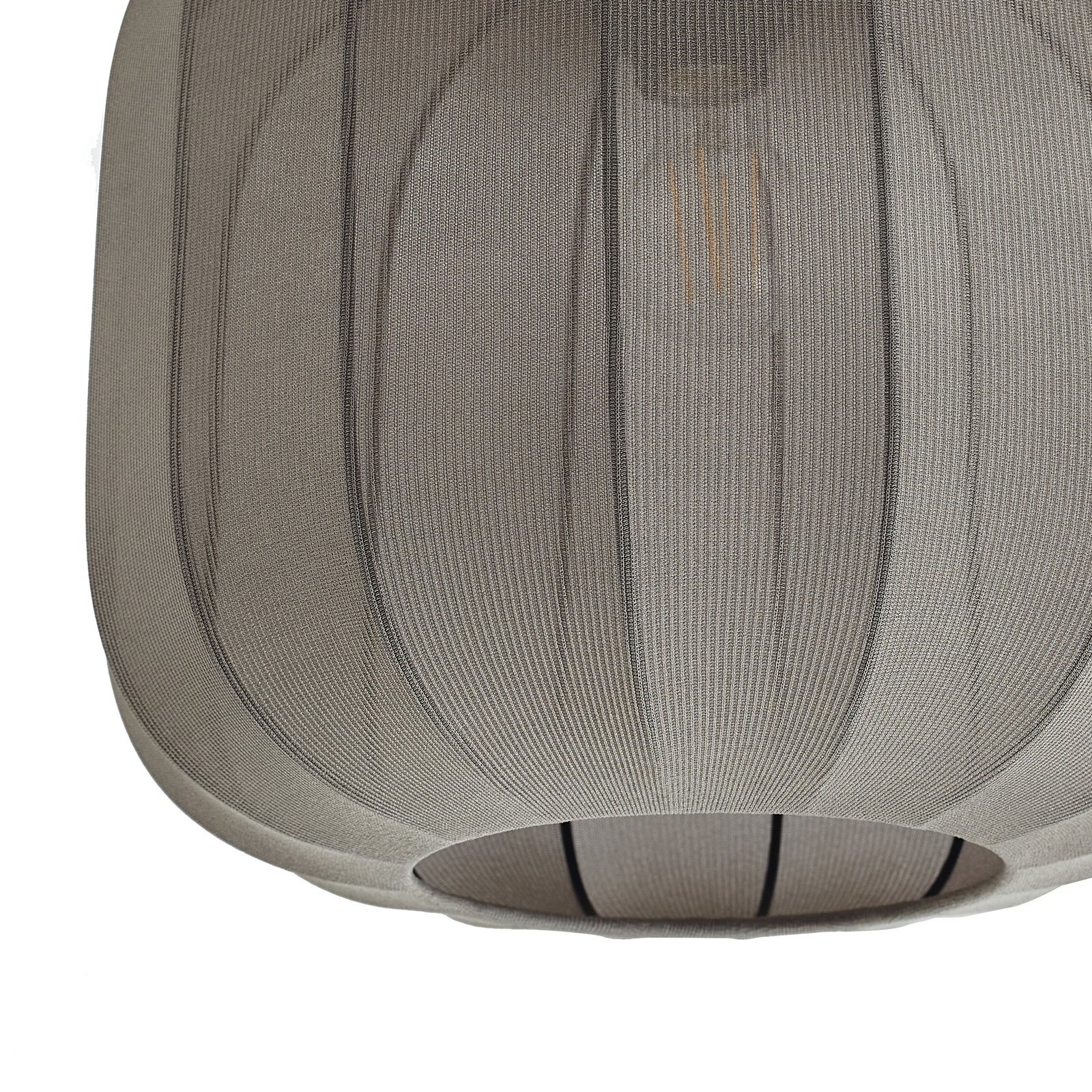 Lindby Helin ceiling light, grey, fabric, Ø 35 cm