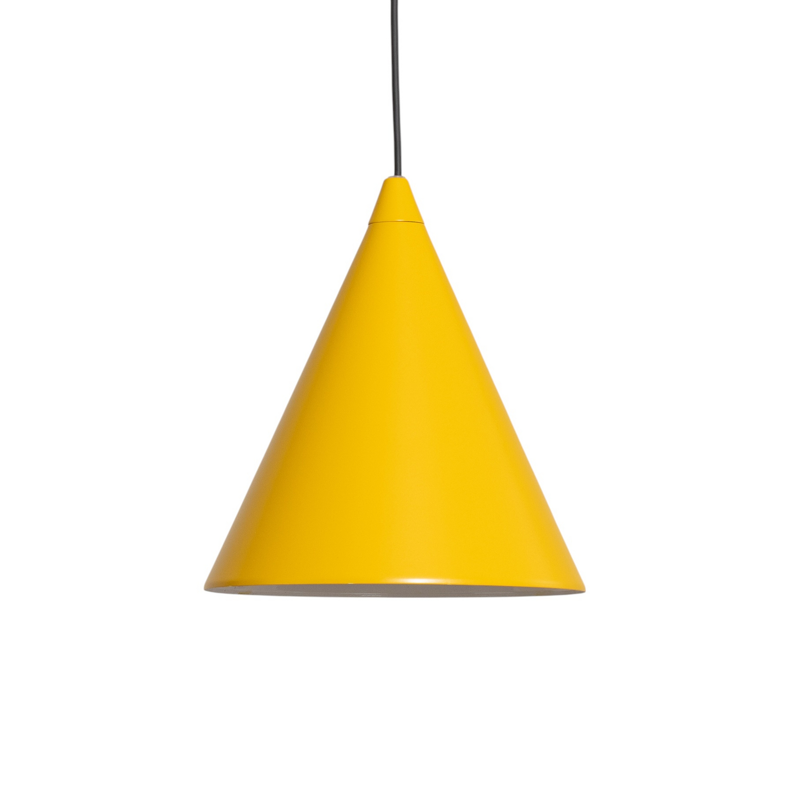 Lampă suspendată în formă de con, metal galben, Ø 24 cm – ALDEX