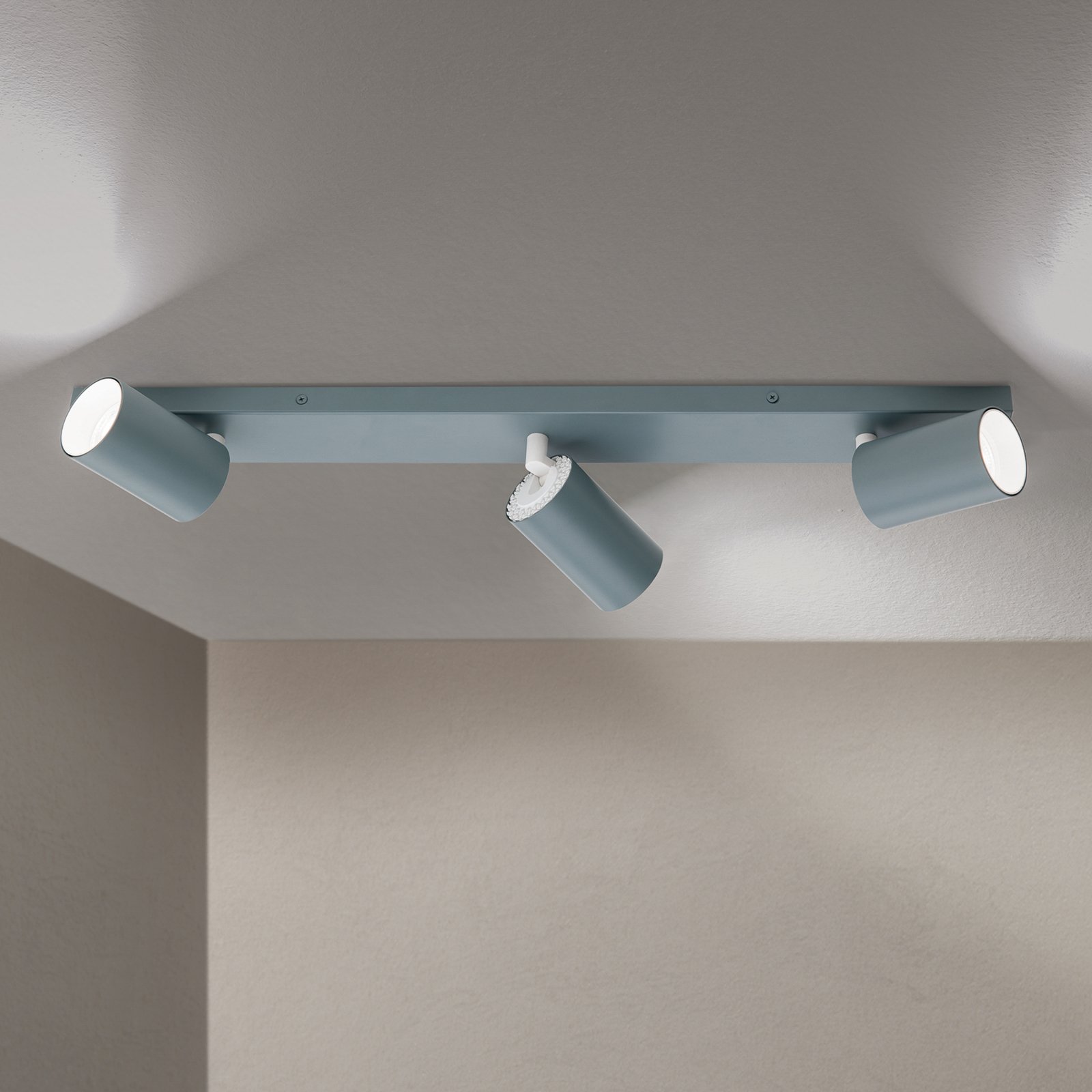 Spot pour plafond Penn, vert clair, longueur 60 cm, acier/aluminium