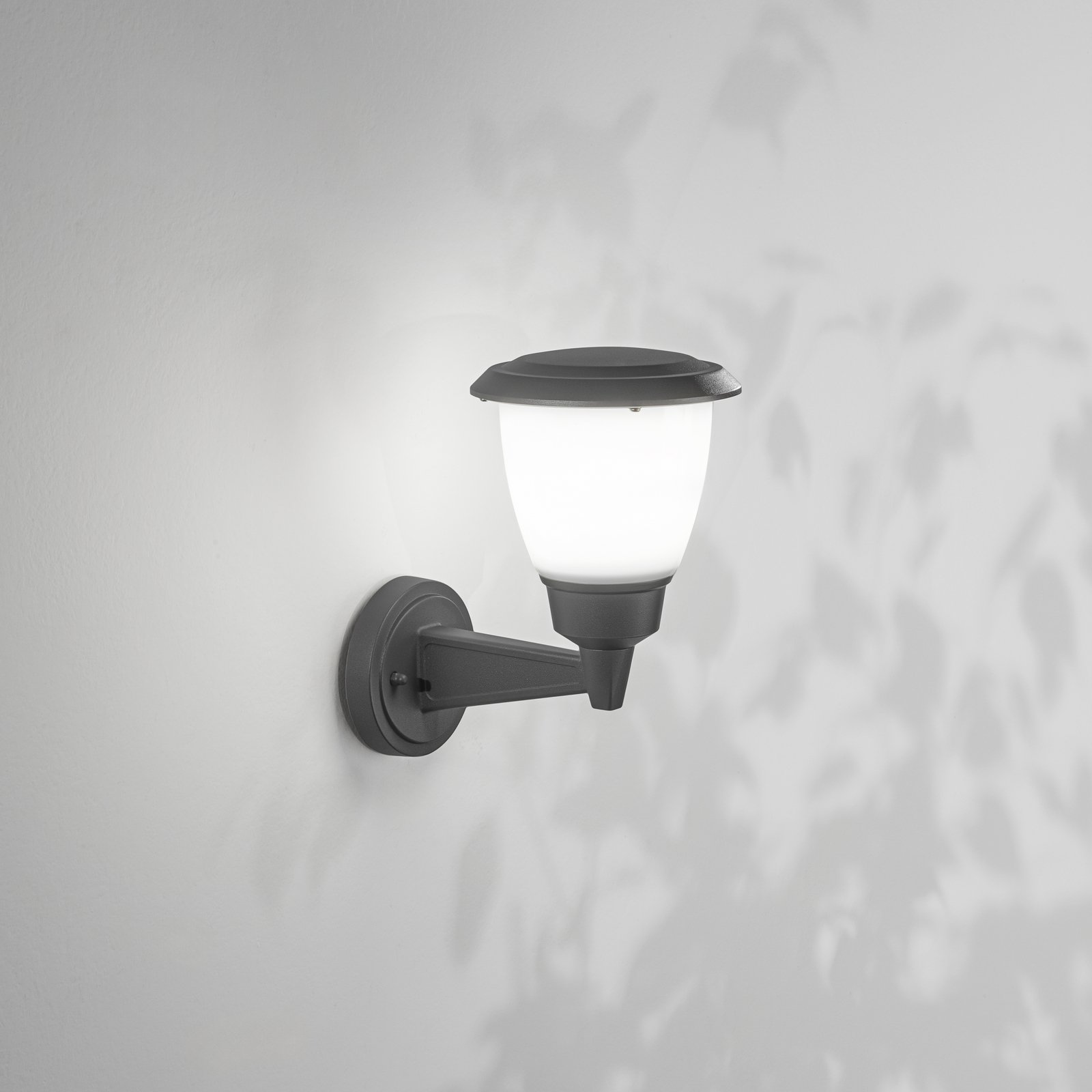 Thiago outdoor wall lamp, dark grey, metal, 20 cm, E27, IP54