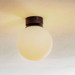 Plafón Celeste con cristal esférico, 1 luz