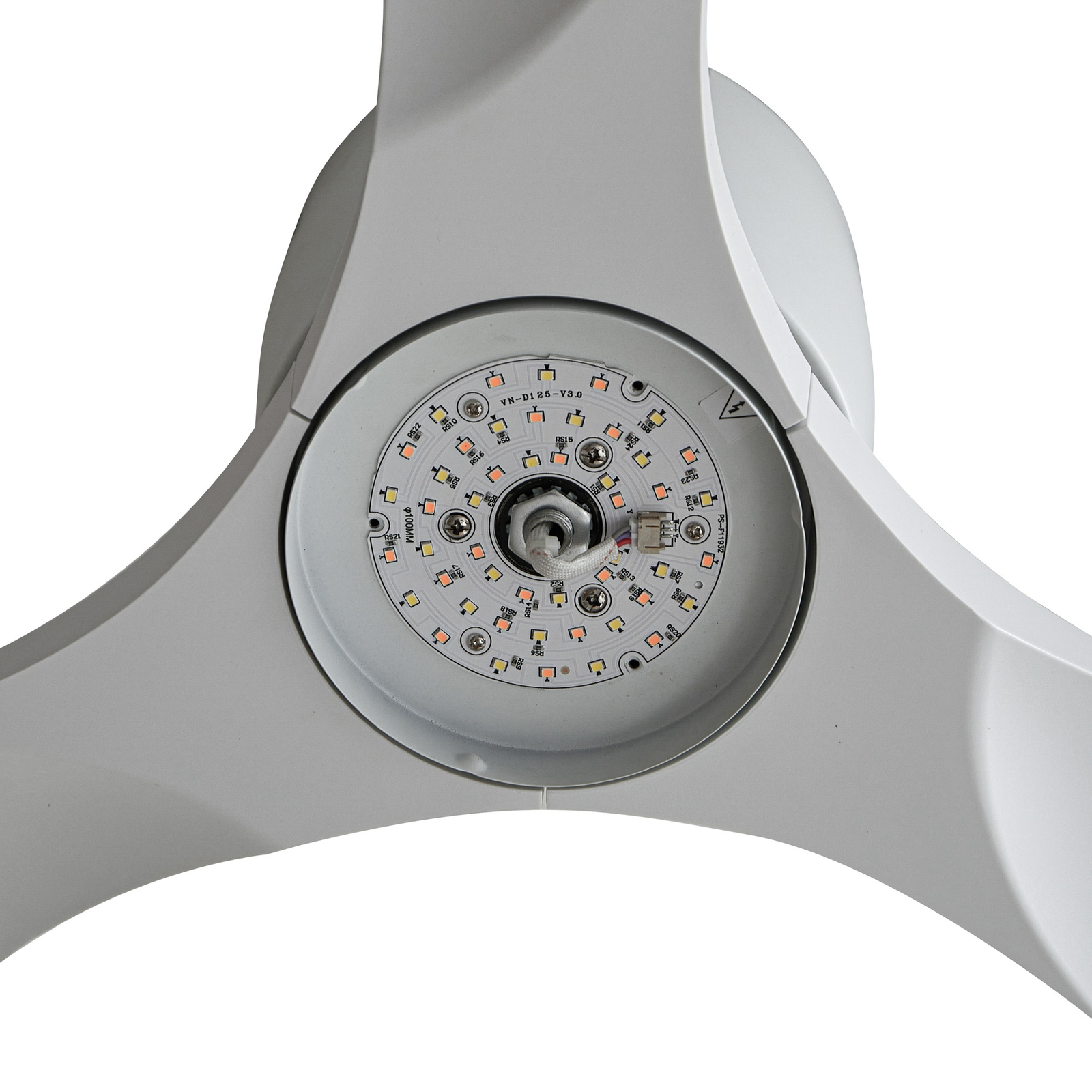 Lucande Ventilateur de plafond LED intelligent Moneno, blanc, DC, Tuya