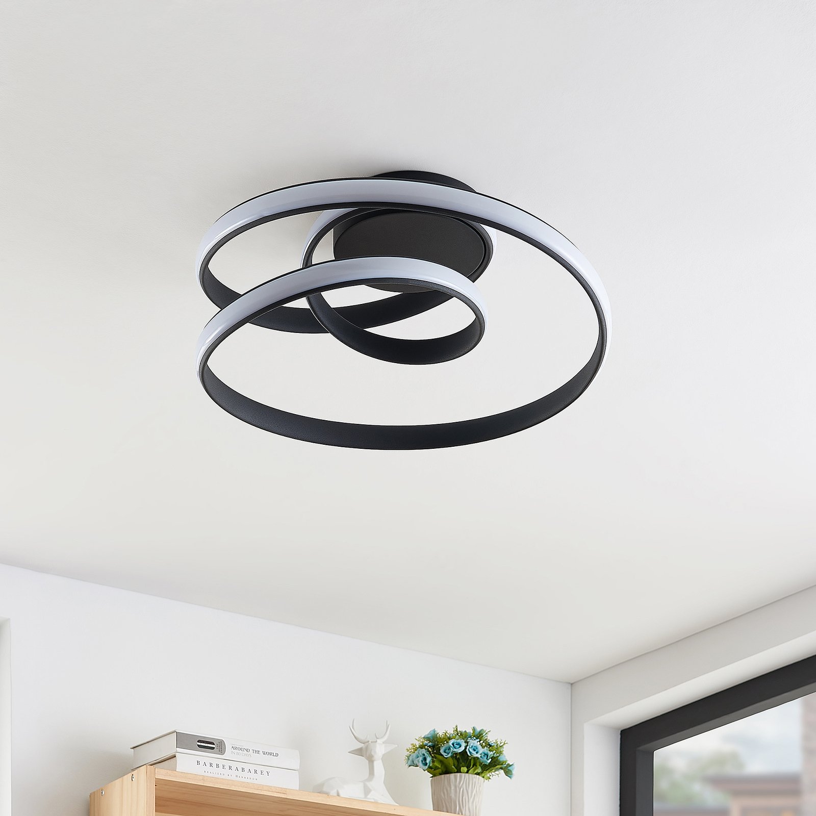 Sakina LED Lámpara de Techo Black - Lucande