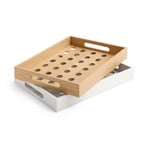 Taca HAY Terrazza Dot, 46 x 34 cm, drewno dębowe naturalne