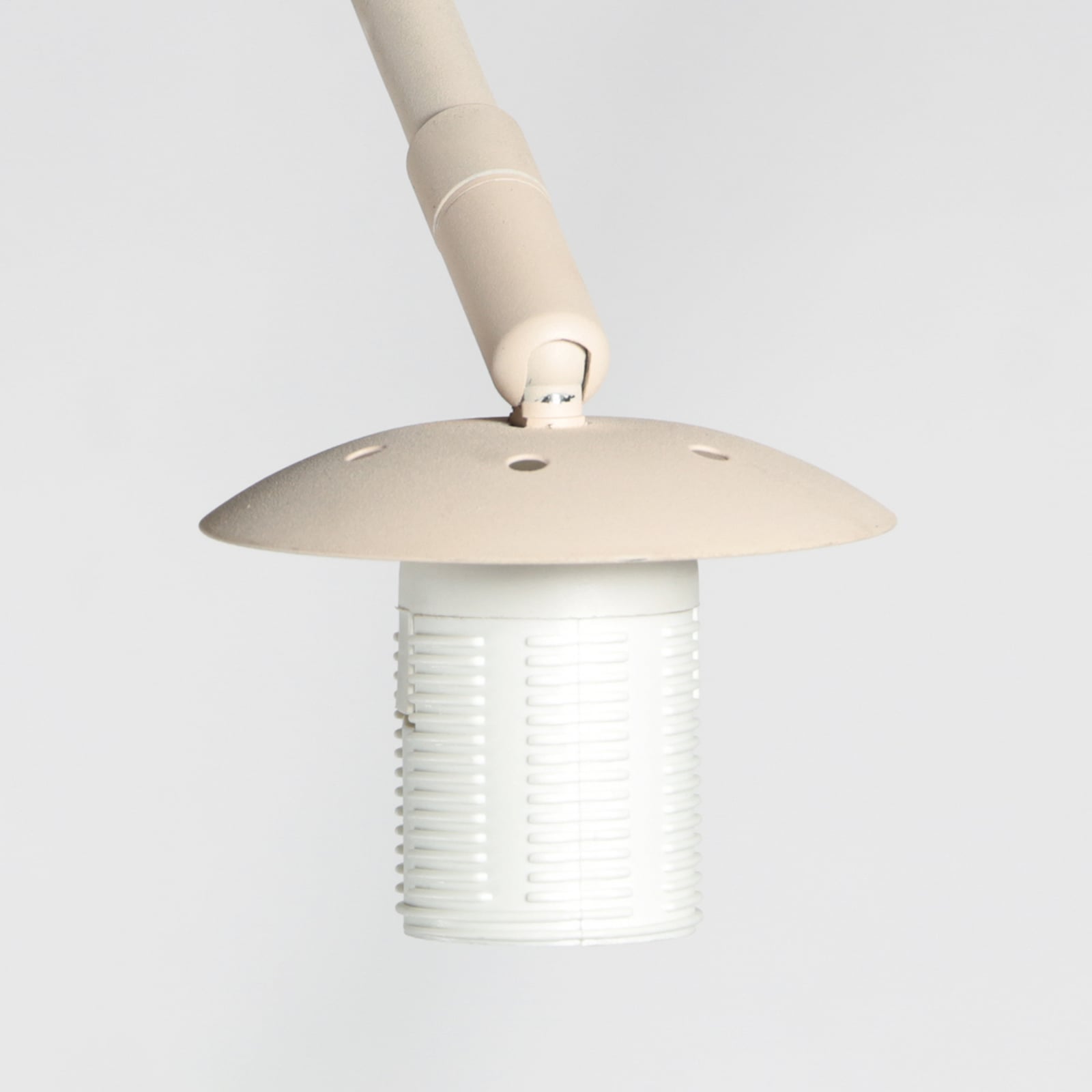 Lampadar curbat Sparkled Light, crem/in gri, 240 cm