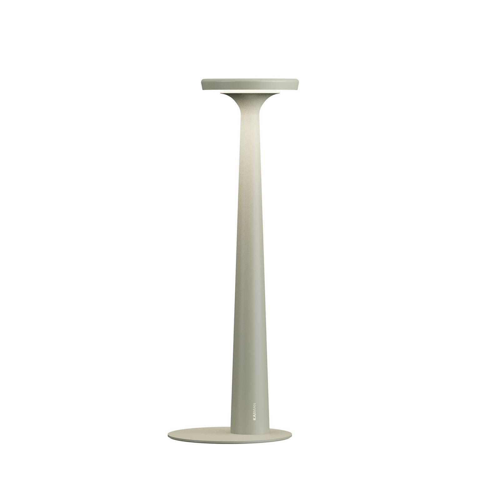 Karman LED-Akku-Tischleuchte Papiria, grün matt, CCT