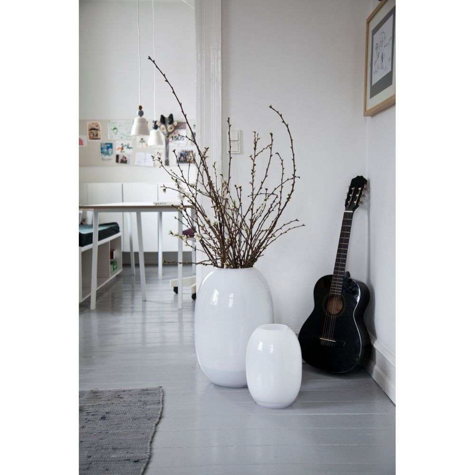 Super Vase H50 Glass/White - Piet Hein