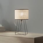 Trixi table lamp with wire frame brown/ black, fabric