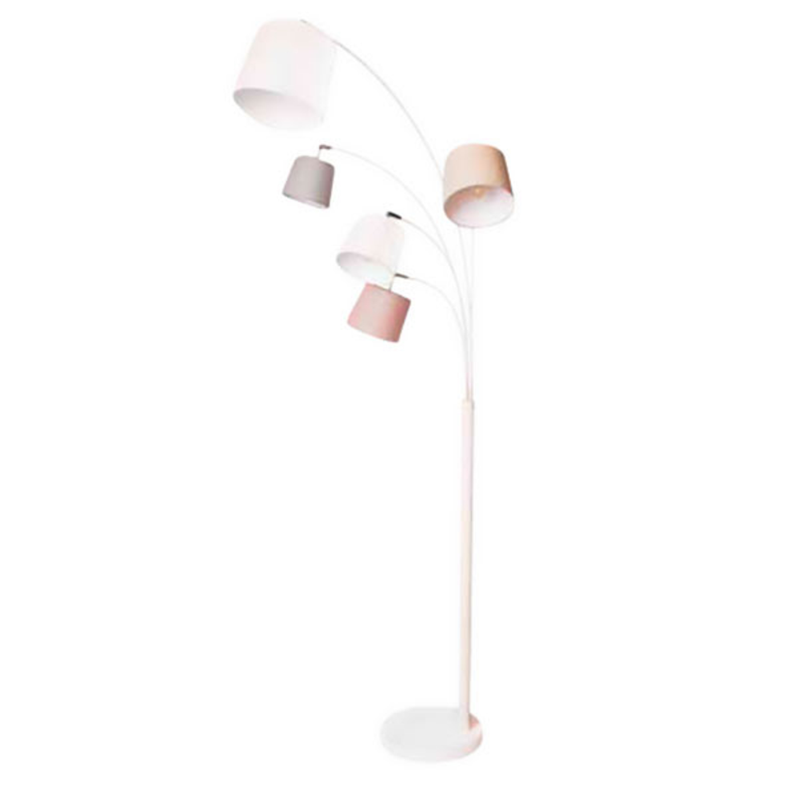 By Rydéns Foggy floor lamp, five lampshades, white
