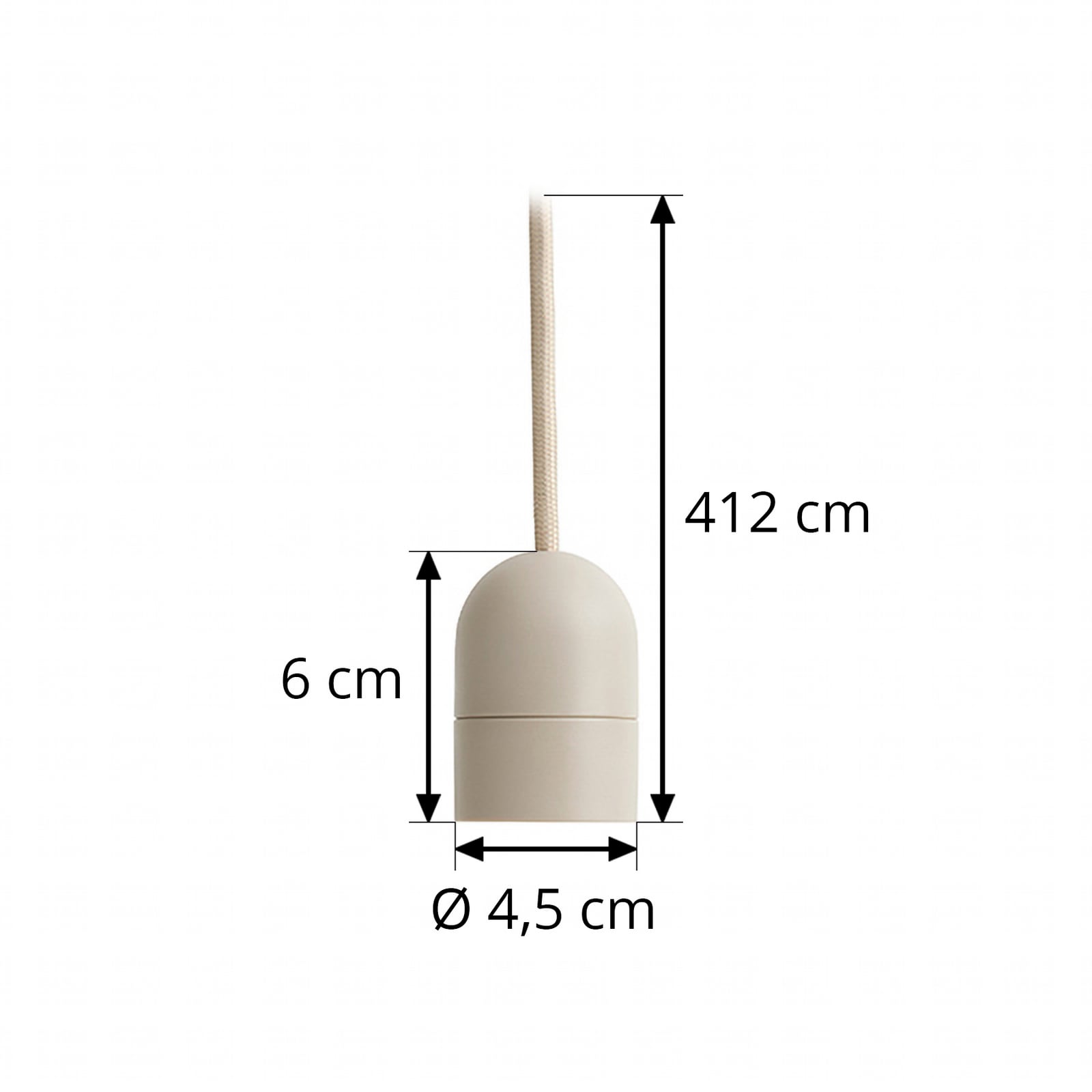 HAY E27 pendant lamp holder COMMON, concrete grey, Ø 4.5 cm HAY E27 pendant lamp holder COMMON, concrete grey, Ø 4.5 cm