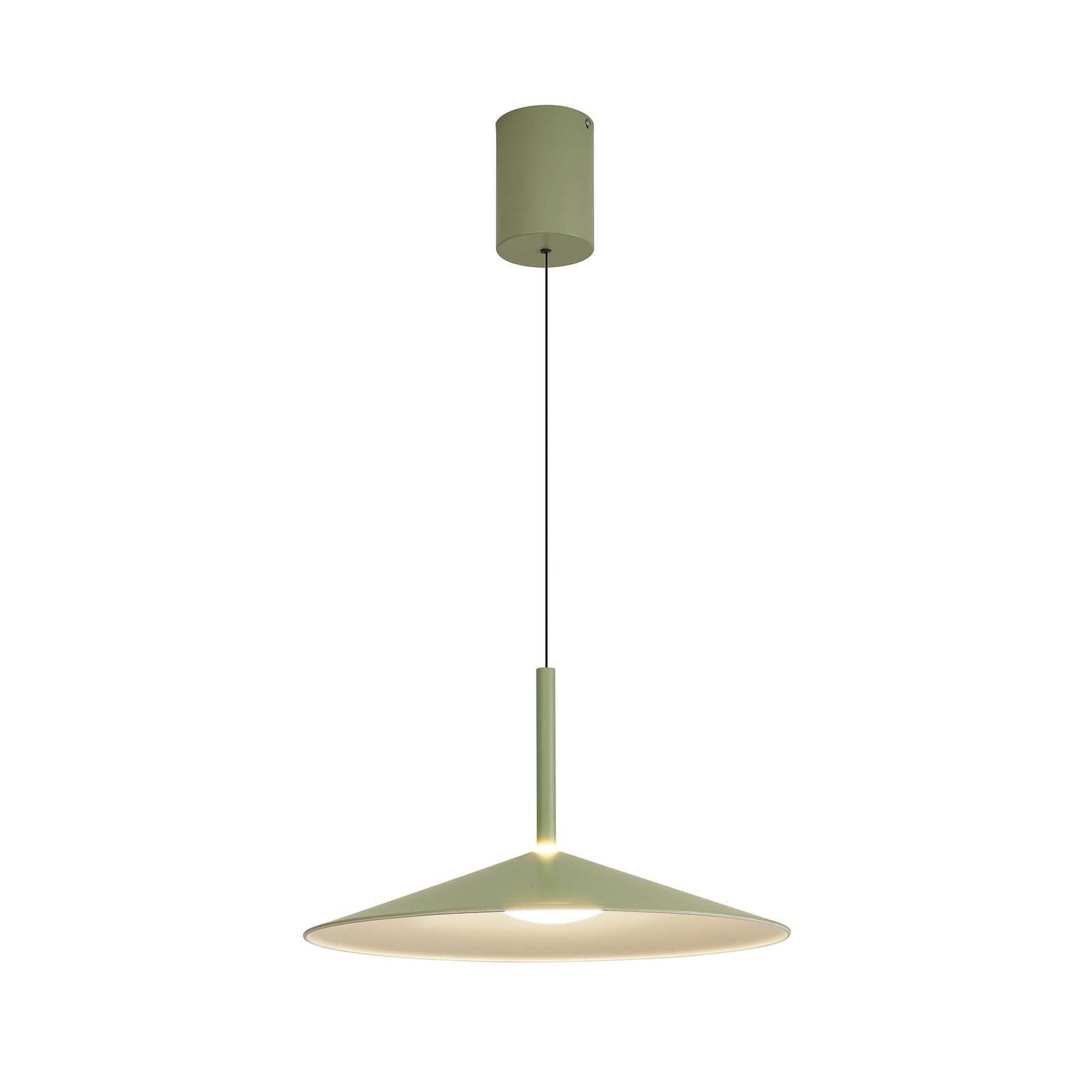 Lampa wisząca LED Calice, zielona, Ø 47,5 cm, regulowana wysokość