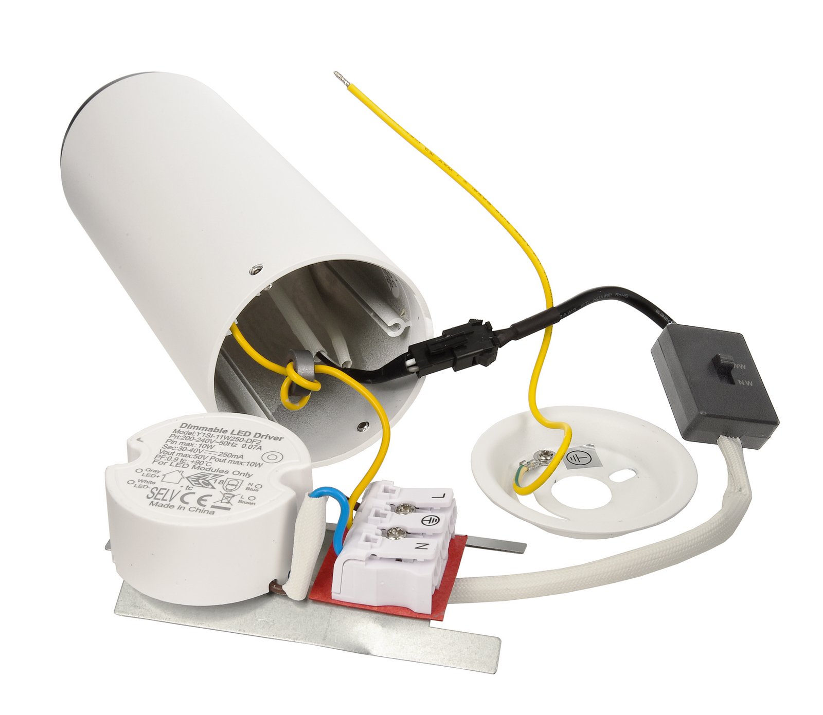 LED-Anbaudownlight Lucea 10 W weiß