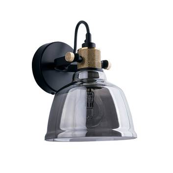 Wandleuchte Amalfi mit metallisiertem Glas, silber