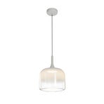 Maytoni LED-riippuvalaisin Spirito, valkoinen, lasi/metalli, Ø 26 cm