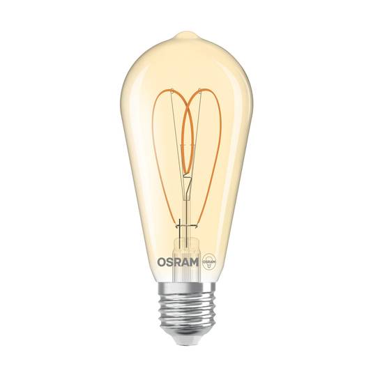 OSRAM LED Vintage ST64 E27 4,9W 922 Heart Filament gold dimmable