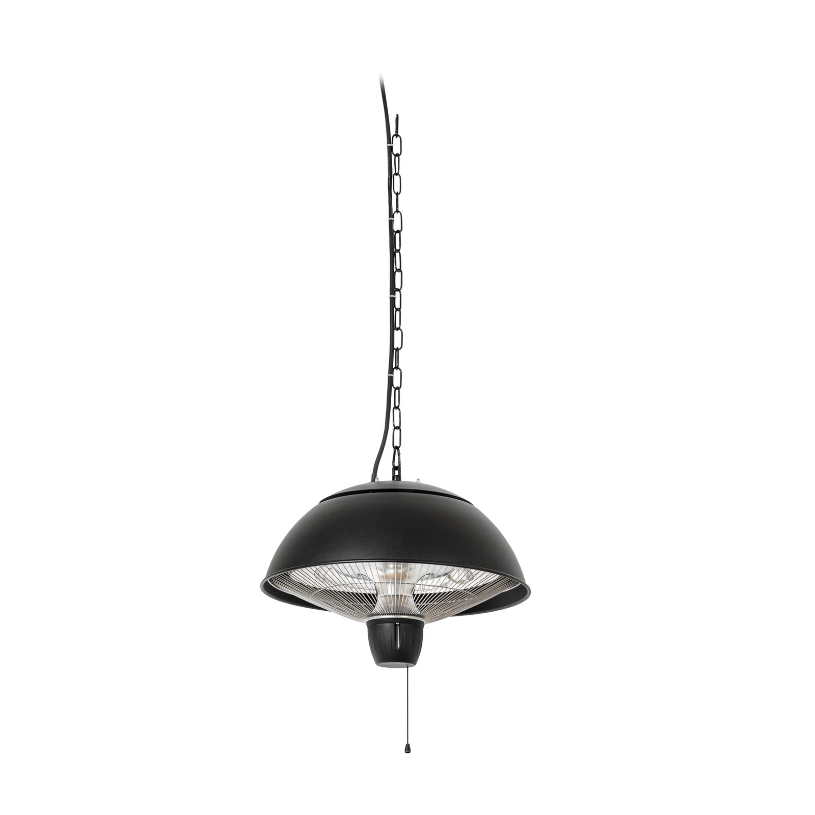 Lucande hängande terrassvärmare Theriona, svart, Ø 42 cm, IP24