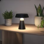 Paulmann LED-Akku-Tischlampe Lirox, schwarz/beige 20 cm IP44