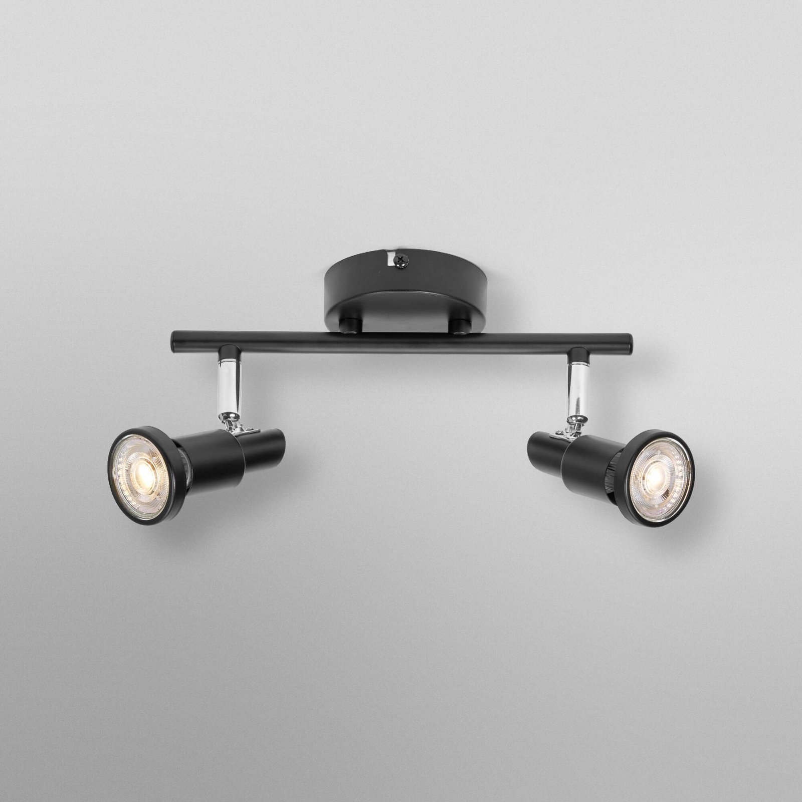 OSRAM Deckenstrahler, schwarz 2-flg. Metall GU10-LED 927 dim