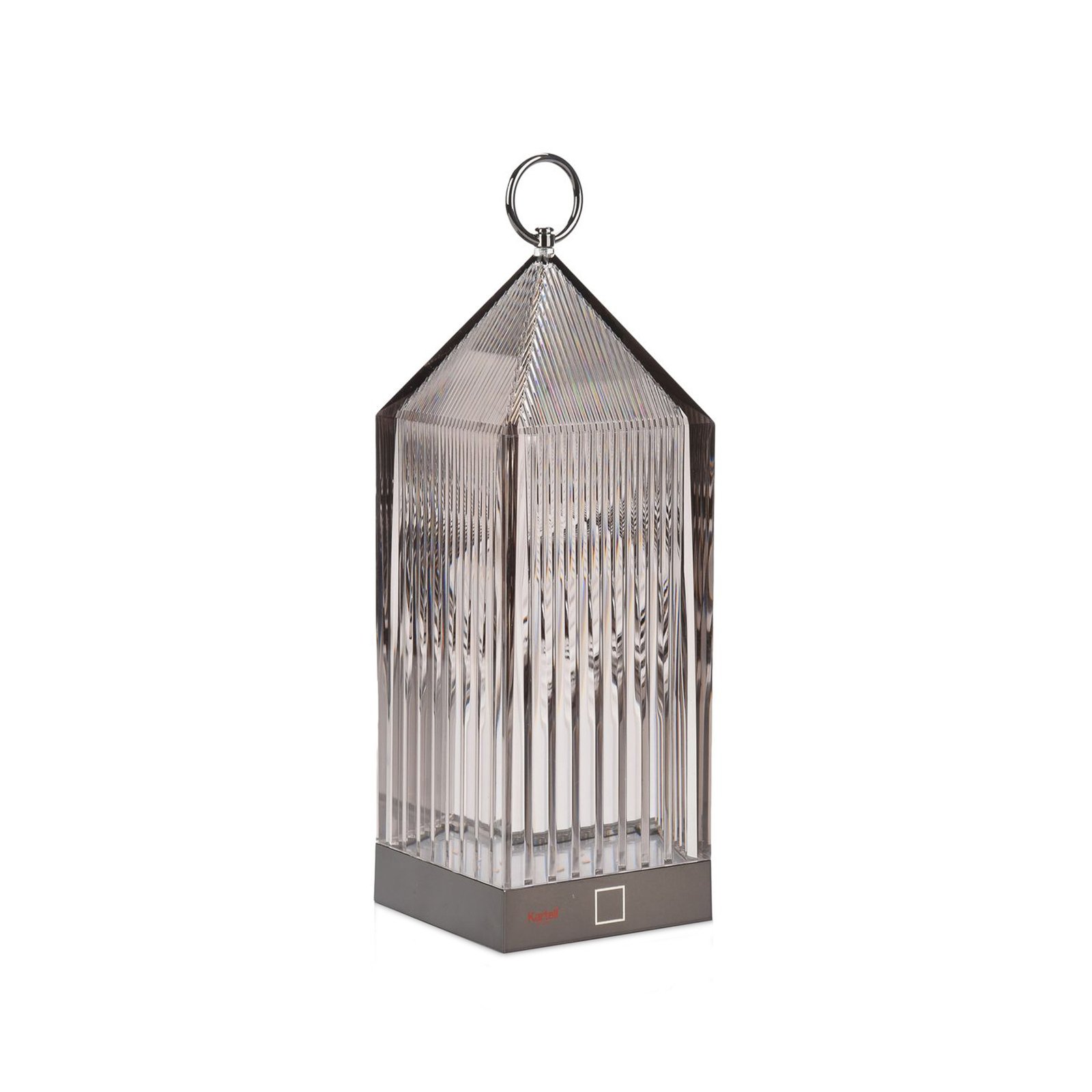 Kartell LED ladattava pöytävalaisin Lantern, savu, kierrätetty, IP54