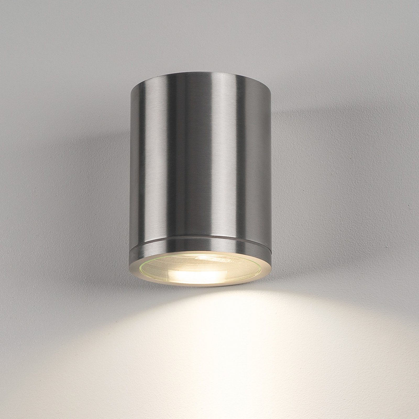 SLV Außenwandlampe Rox, alu gebürstet, Aluminium, Ø 12,5 cm