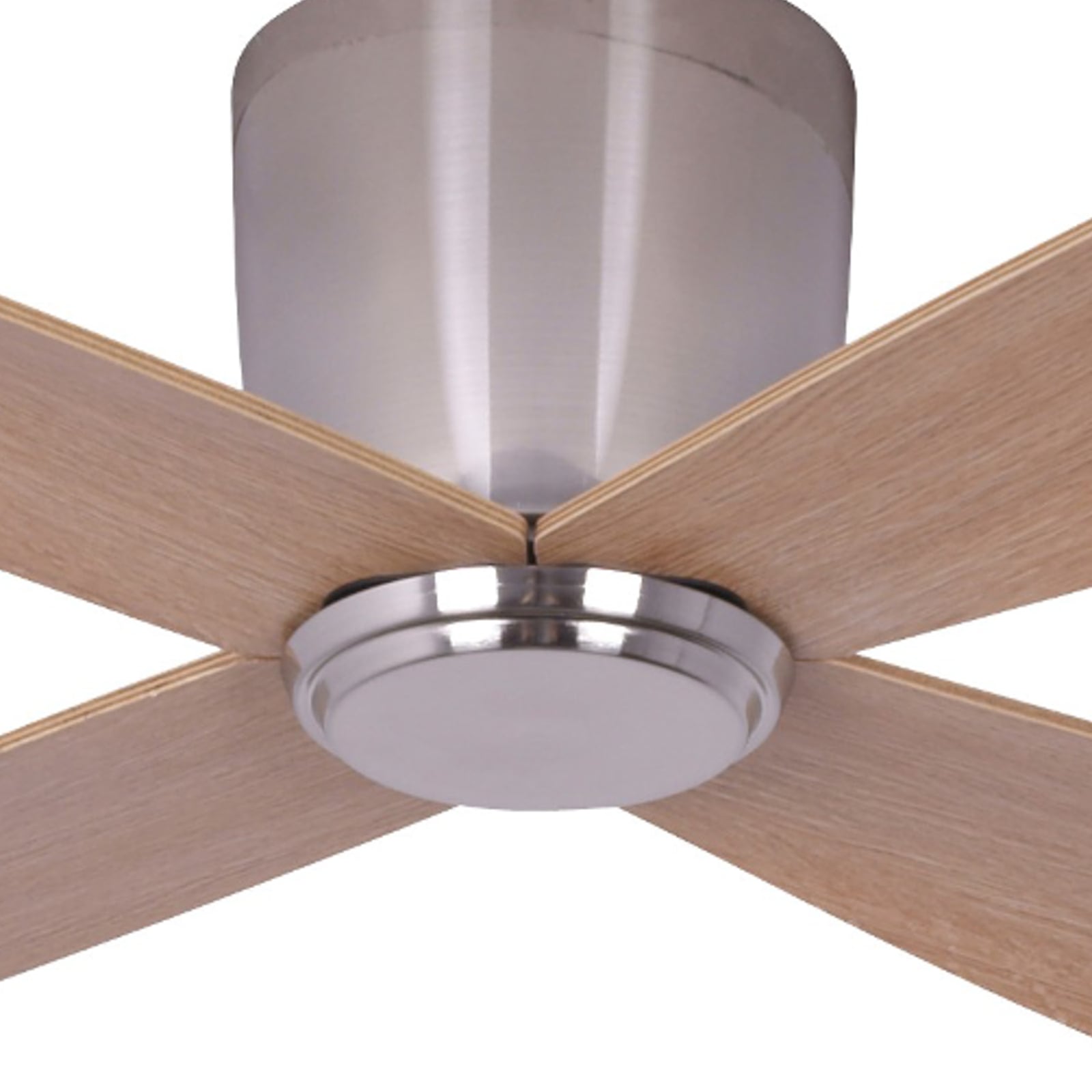 Fraser Deckenventilator chrom/teak DC leise Ø 132cm - Beacon