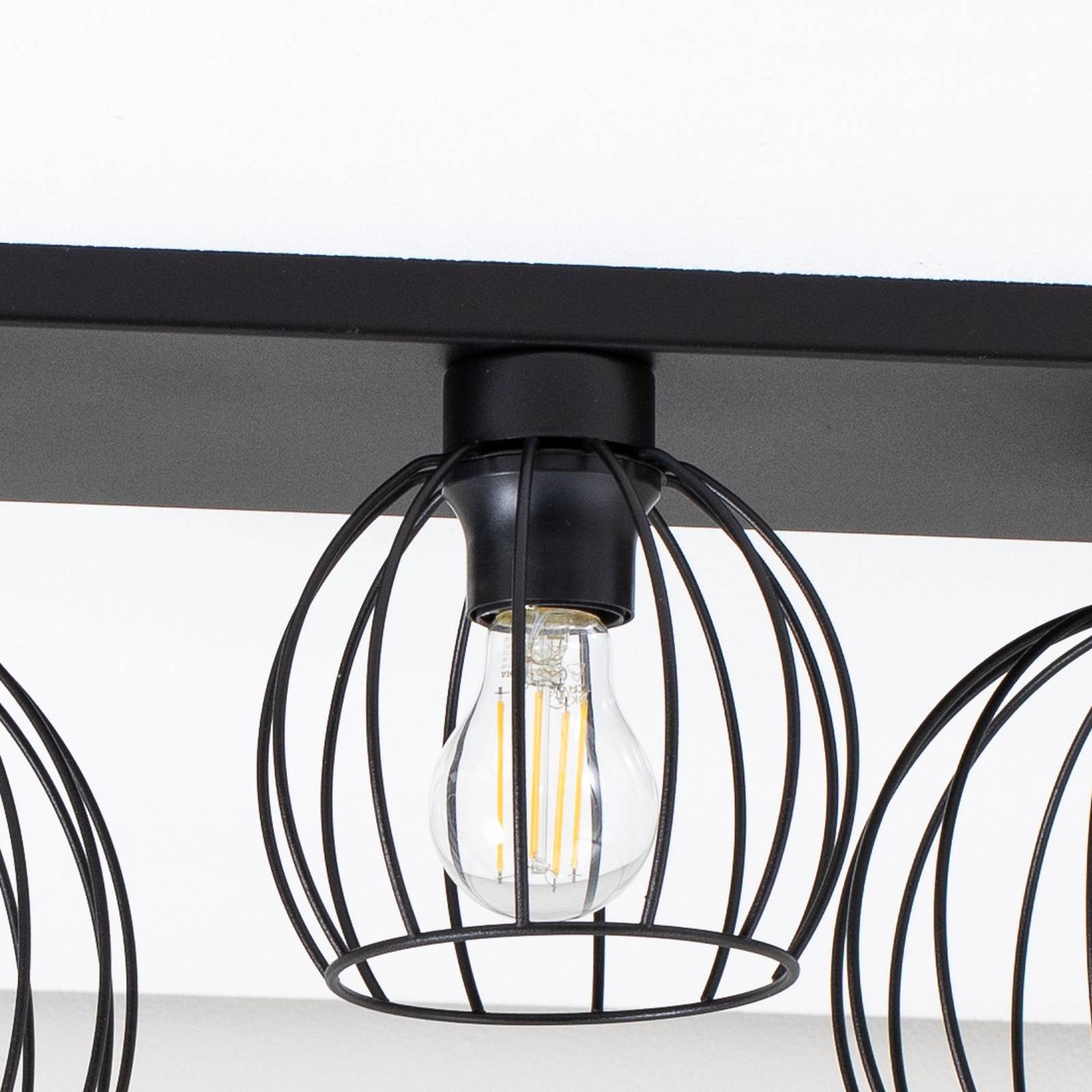 Lampa sufitowa Nest, 4-punktowa, 83 cm, czarna, metal, E27