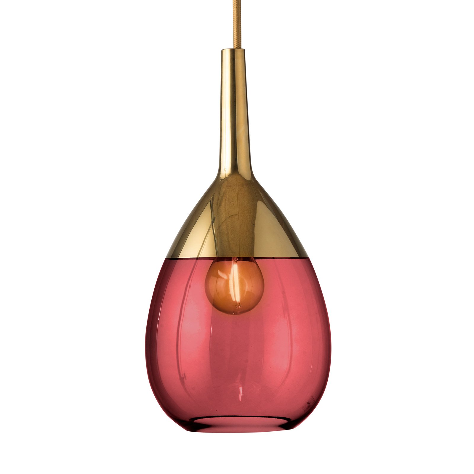 EBB & FLOW Lute S pendant lamp gold ruby red