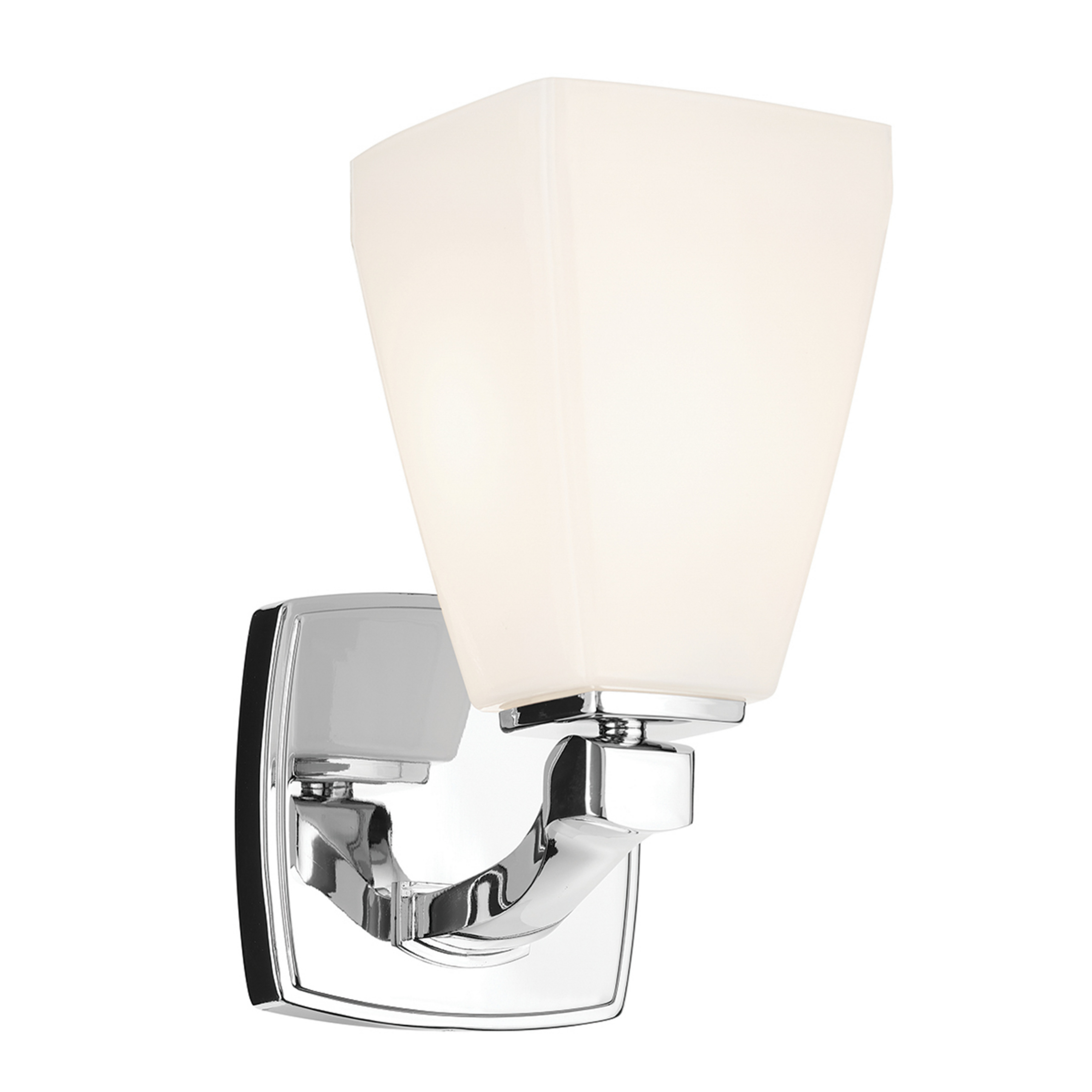 Nástenné svetlo Marant, chróm/opál, výška 24 cm, IP44, G9-LED – KICHLER
