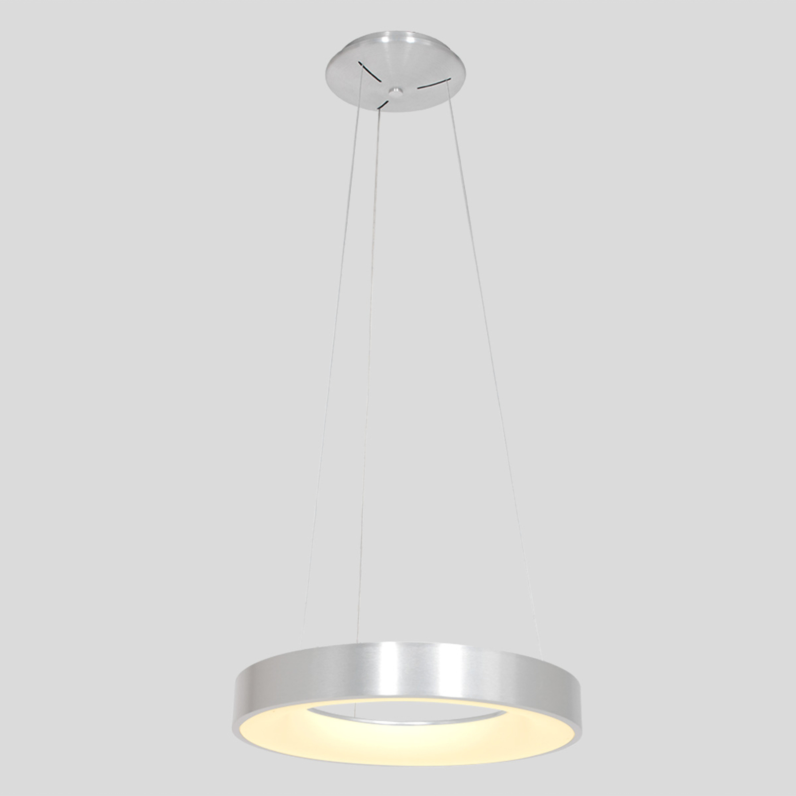 LED-Hängeleuchte Ringlede, Ø 48 cm, silber