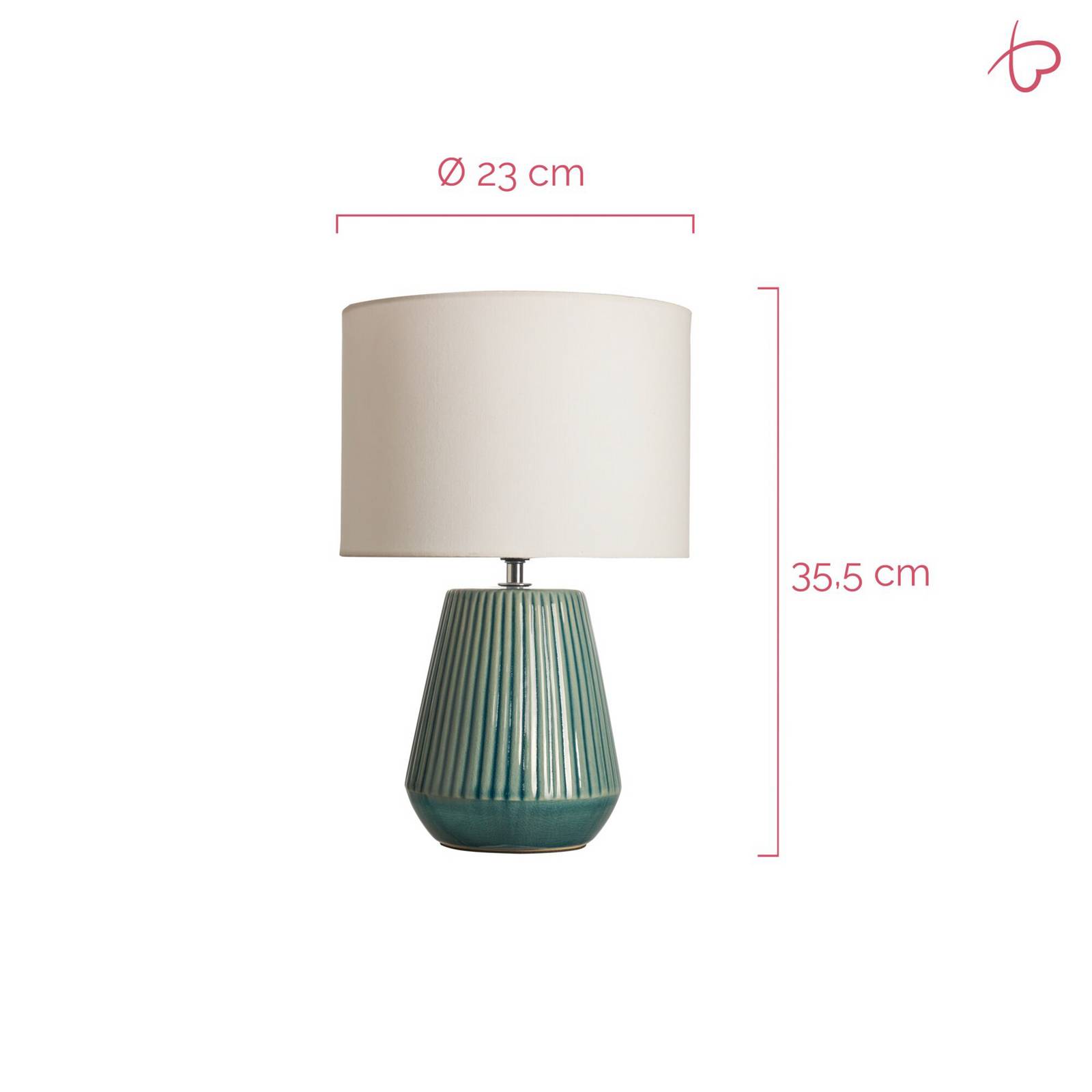  Pauleen Pauleen Tischlampe Love It Classy, Weiß/grün, Höhe 36 Cm 