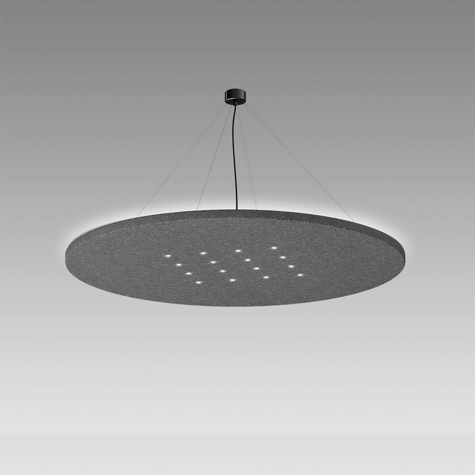 Image of LED-Works Austria LEDWORKS Sono-LED Round 16 suspendu 930 38° gris 