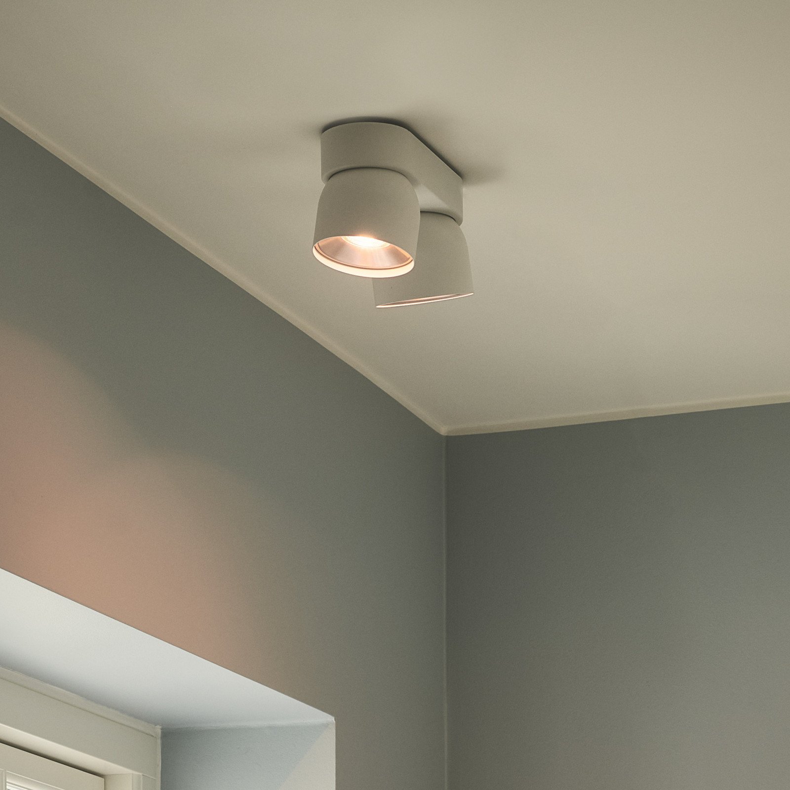 Nordlux Downlight Pitcher GU10 două lămpi metal alb - Camera de zi / sufragerie - modern