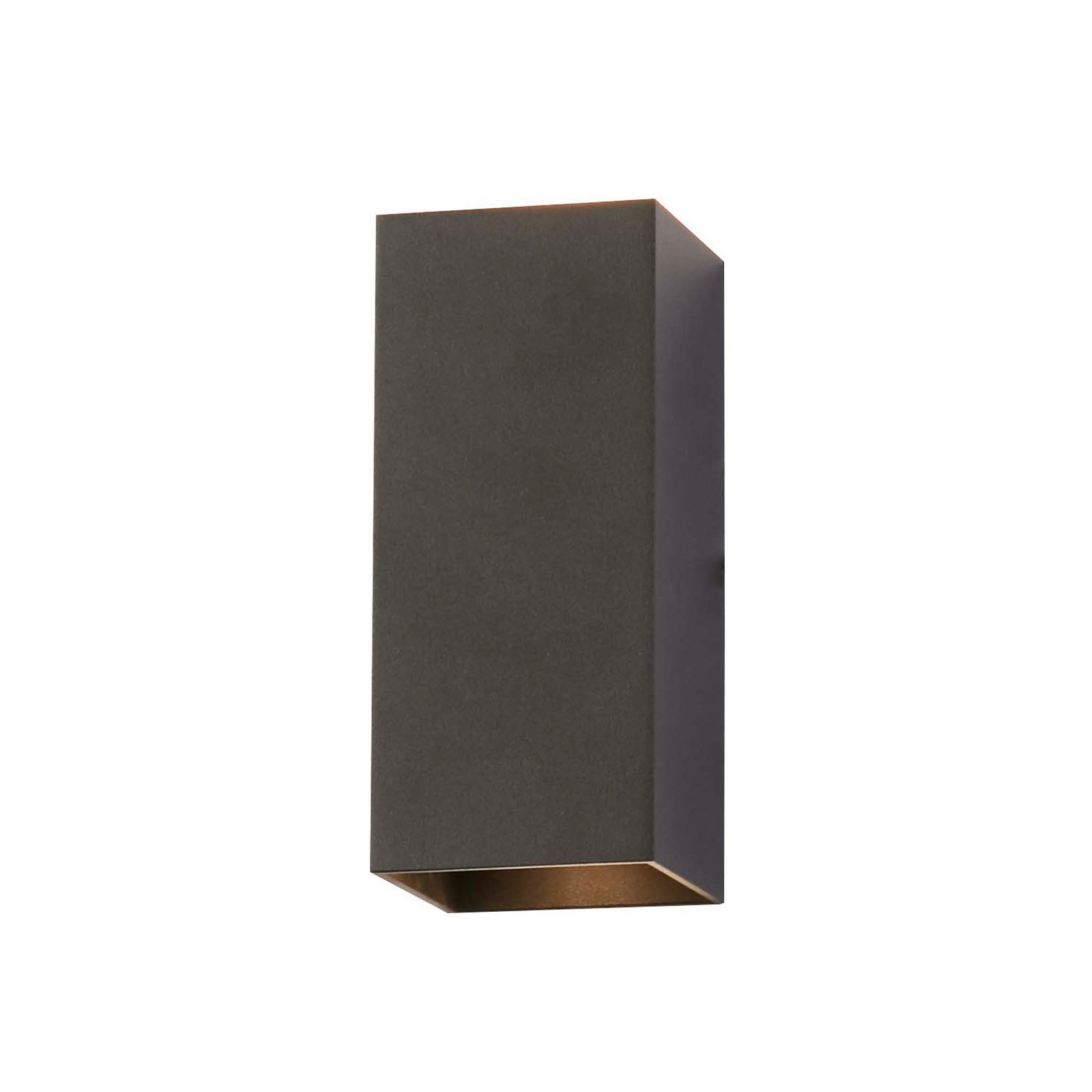 Wandlamp London Square, zwart, hoogte 15 cm, metaal, 2-lamps.