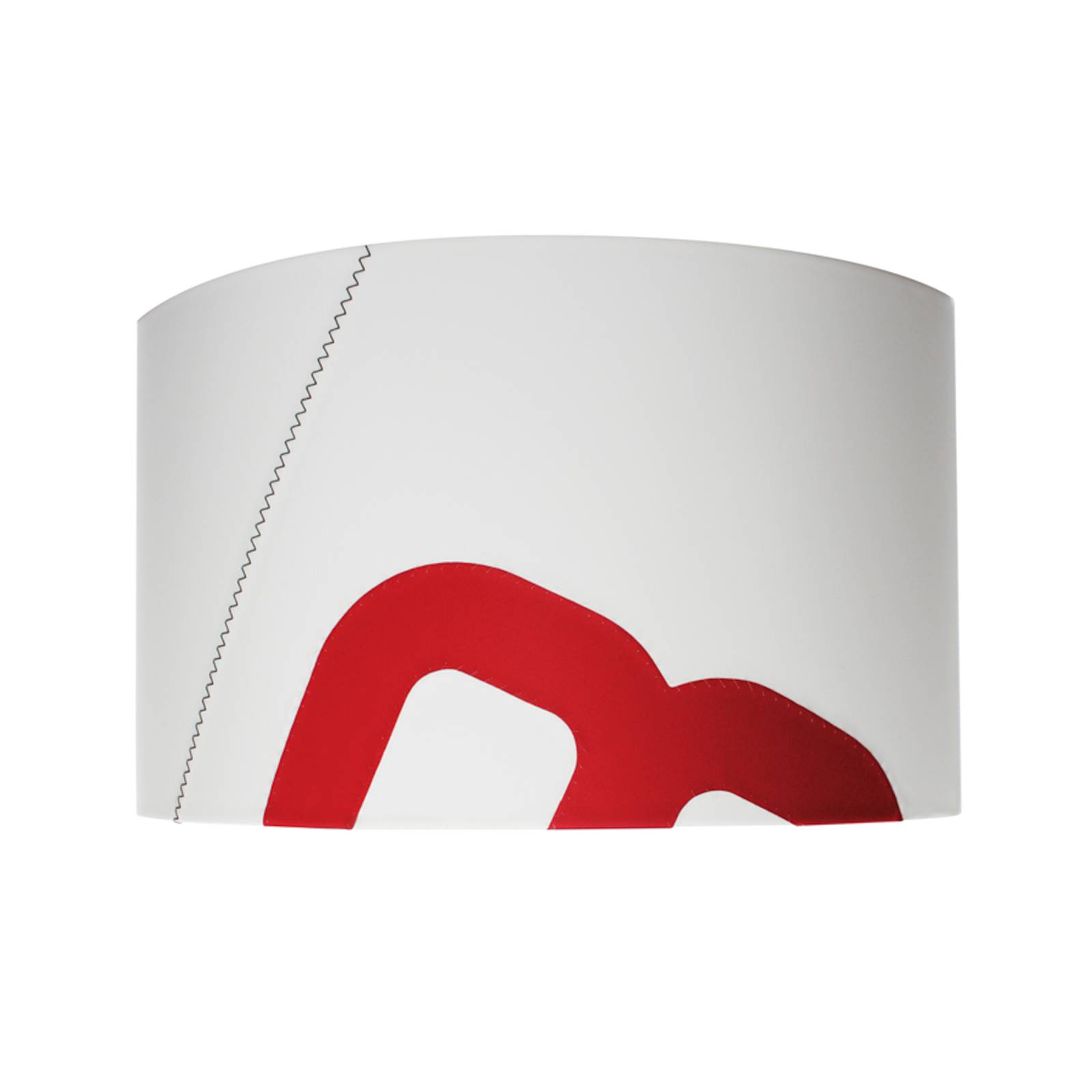Image of Applique Port d’attache en toile, blanc/rouge 705632056004