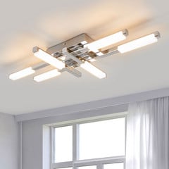 Lindby LED laevalgusti Patrik, 62 cm, 6-valgusti, kroom, IP44