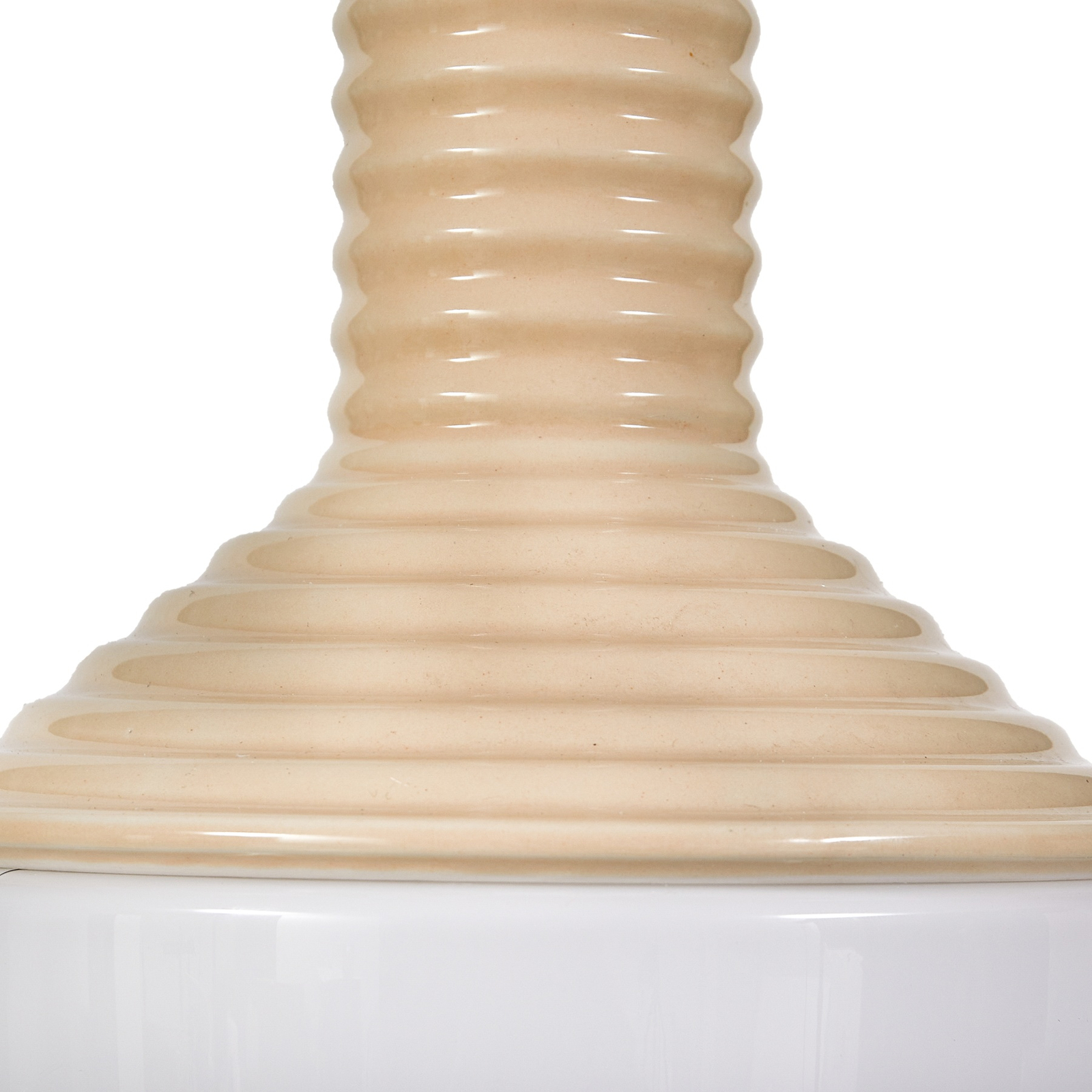 Lucande hanglamp Florine, beige/opaal, keramiek, glas