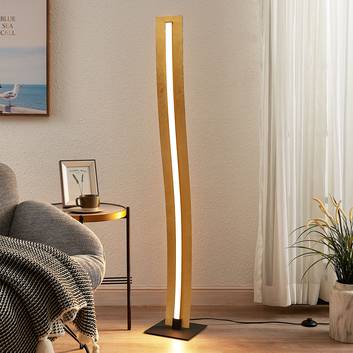 Lindby Larisa lampadaire LED au design ondulé