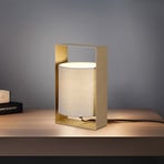 Pail table lamp, coffee, metal, height 27 cm