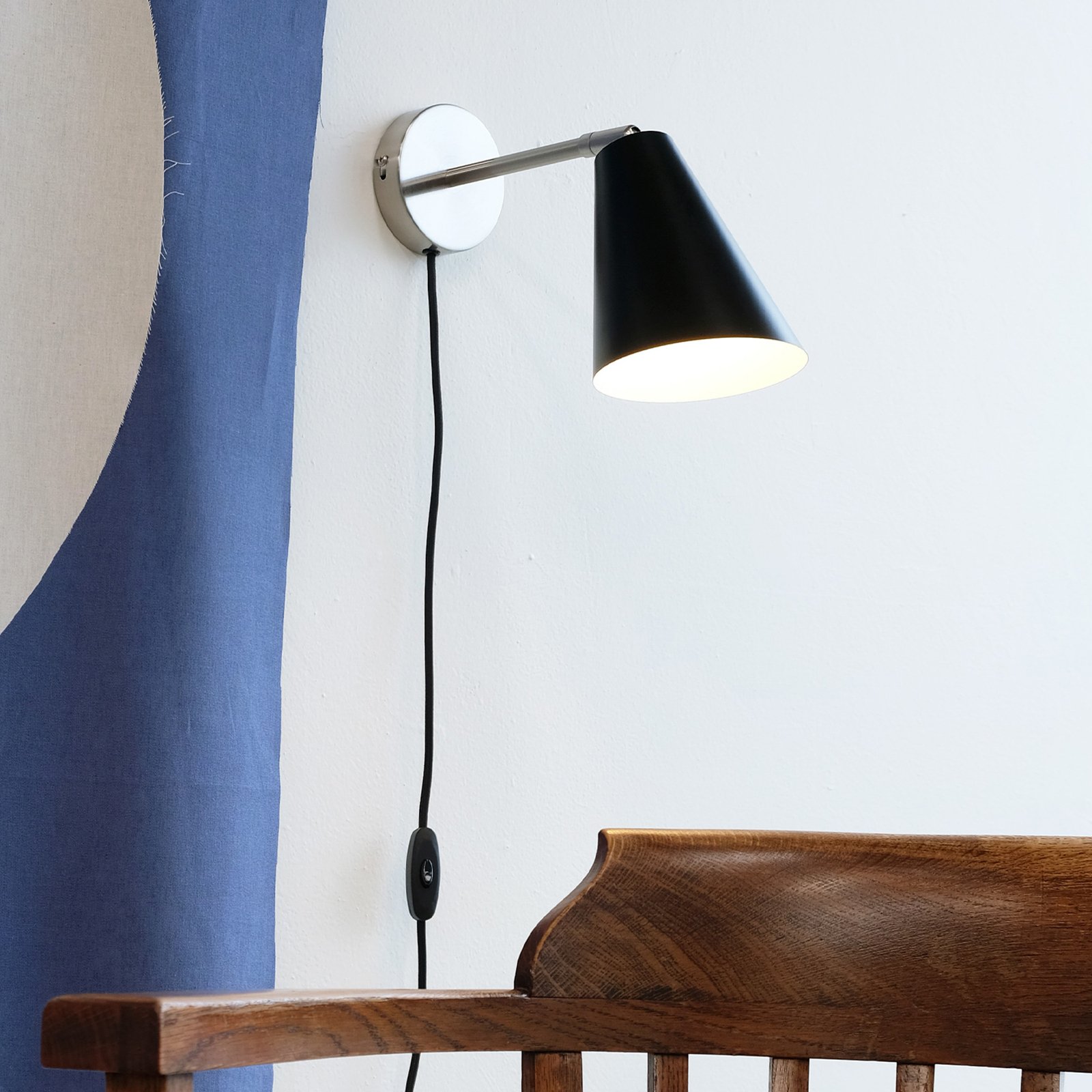 Oswald Wandlamp Black/Steel - DybergLarsen