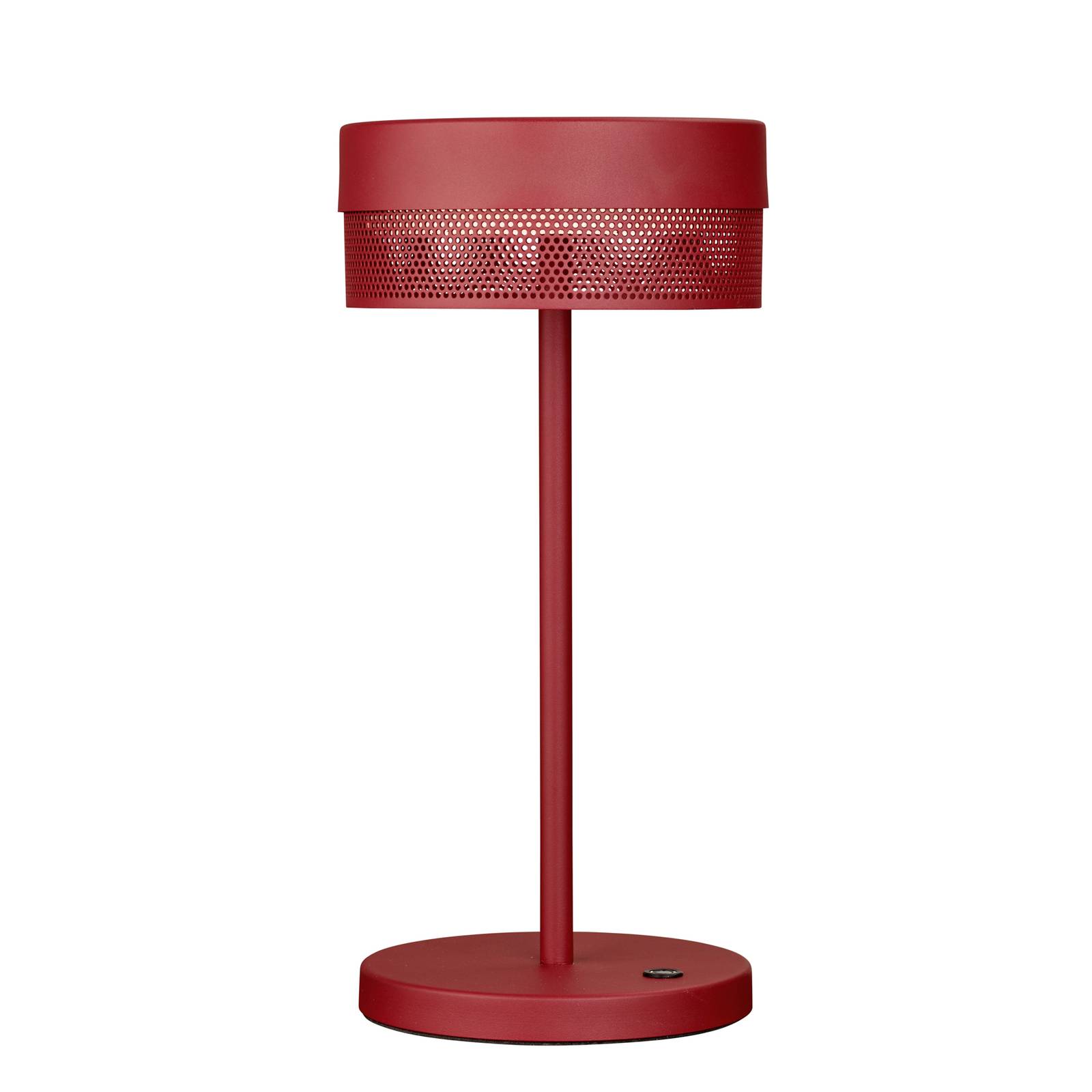 HELL LED stolní lampa Mesh, baterie výška 30 cm červená