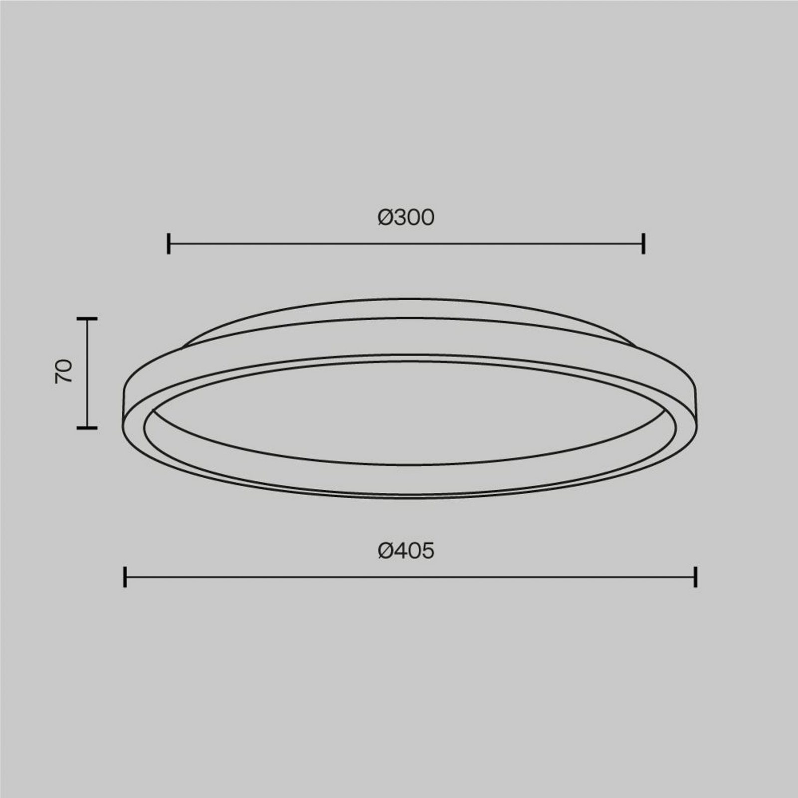 LED plafondlamp Orign, Ø 41 cm, zwart, metaal/steen