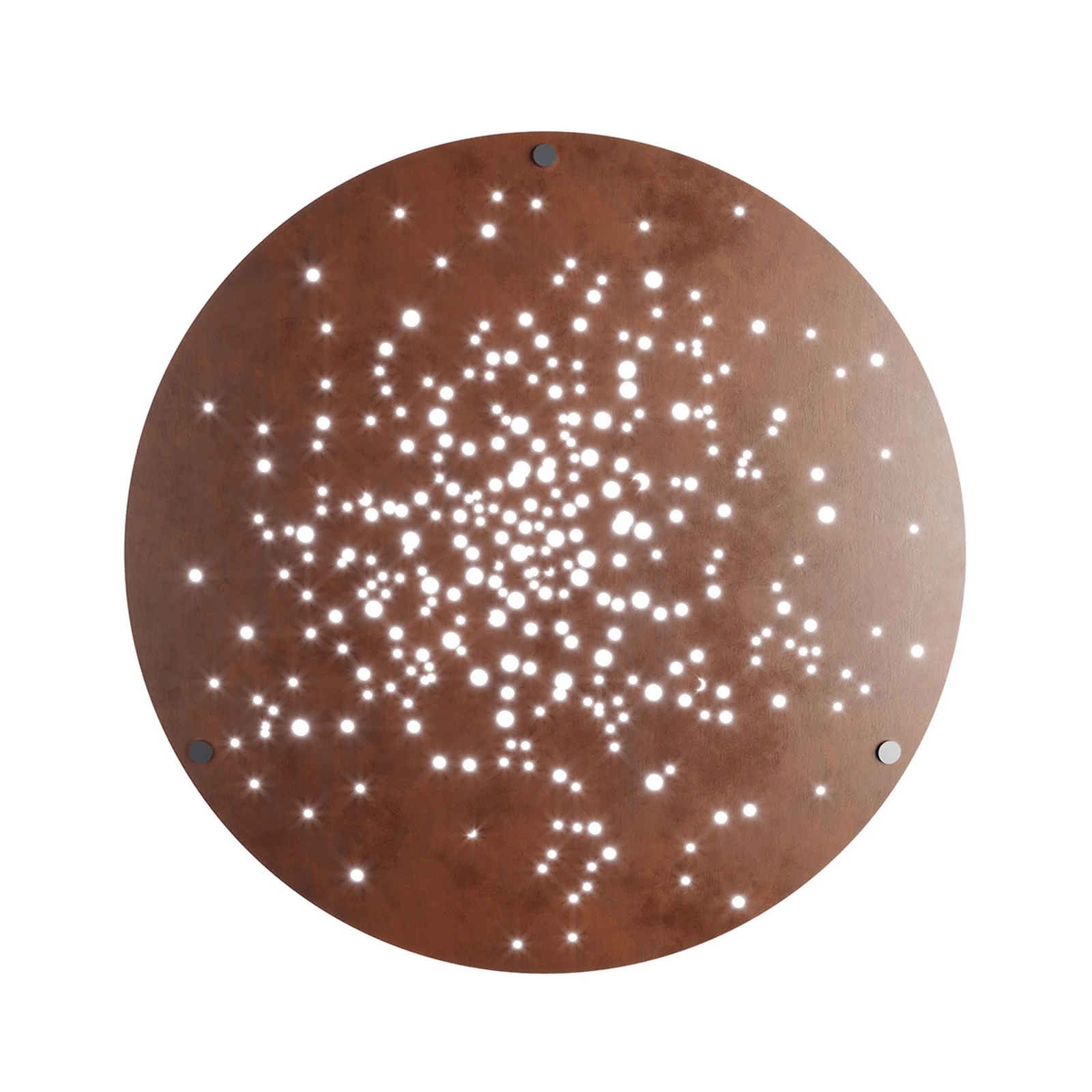 Fabbian Lens applique LED Ø 90 cm rouille
