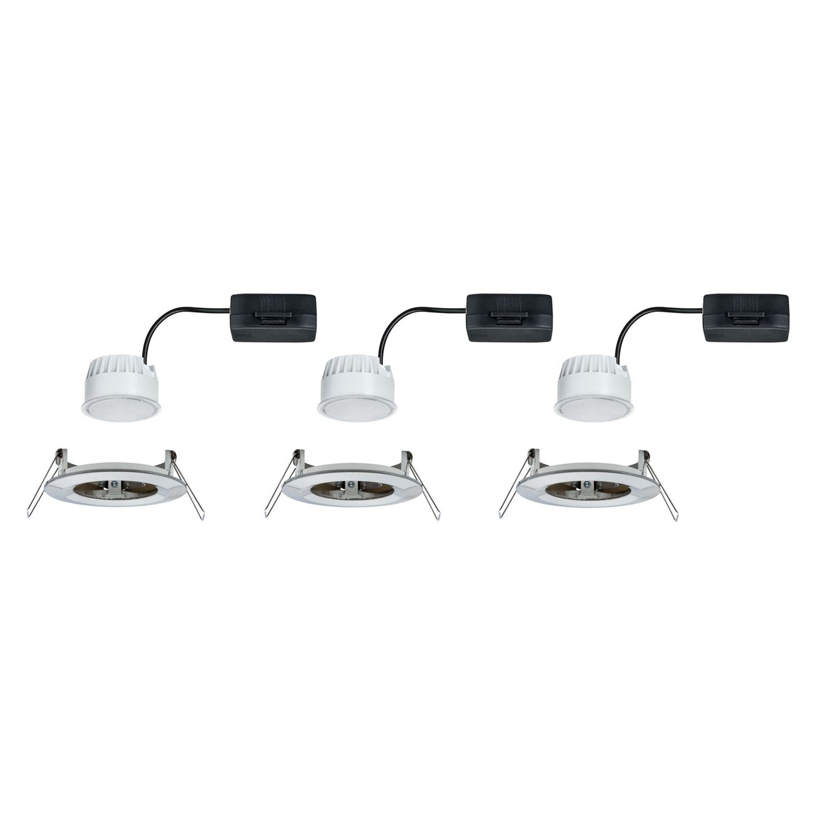 Paulmann Nova LED ugradna svjetiljka set od 3 krute, željezne